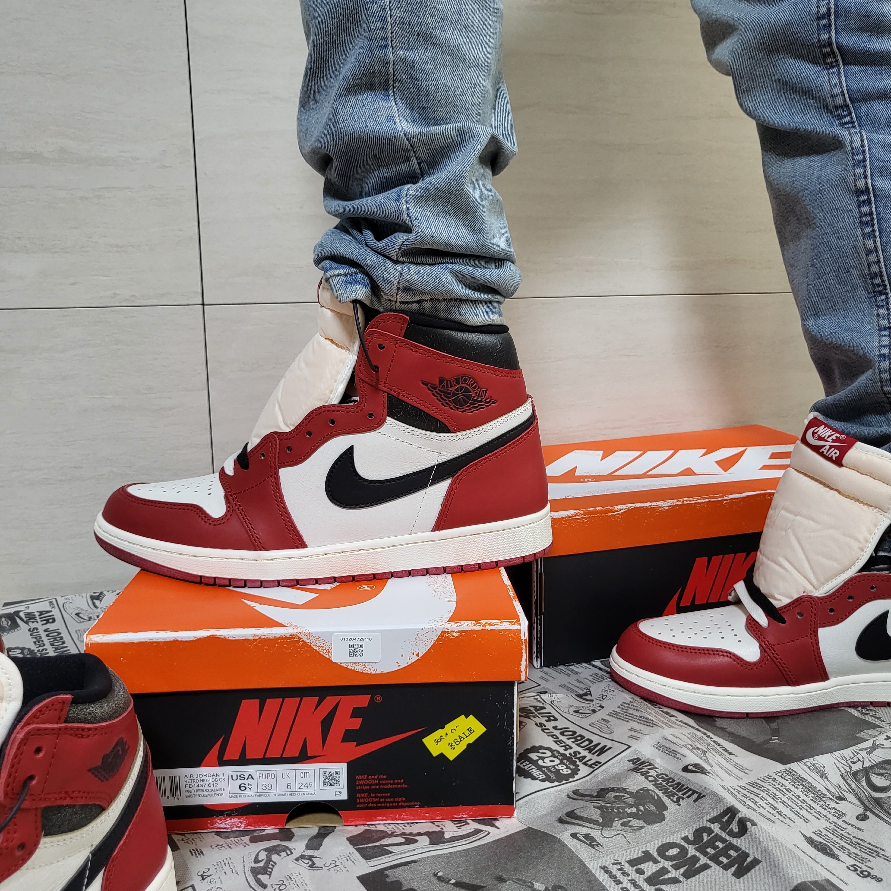 Jordan 1 Retro High OG Chicago 2022, Essentials Hoodie Off Black - 22FW 착용 스타일 - 2