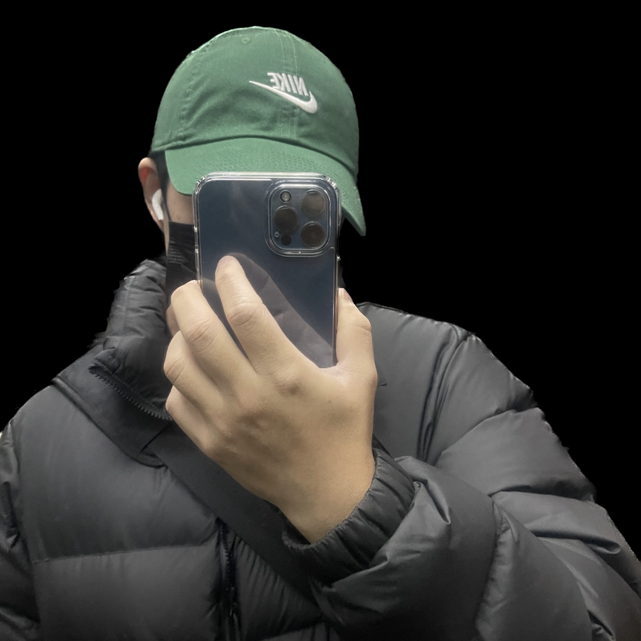 The North Face 1992 Nuptse Jacket Black, Nike Heritage 86 Futura Washed Cap Gorge Green 착용 스타일