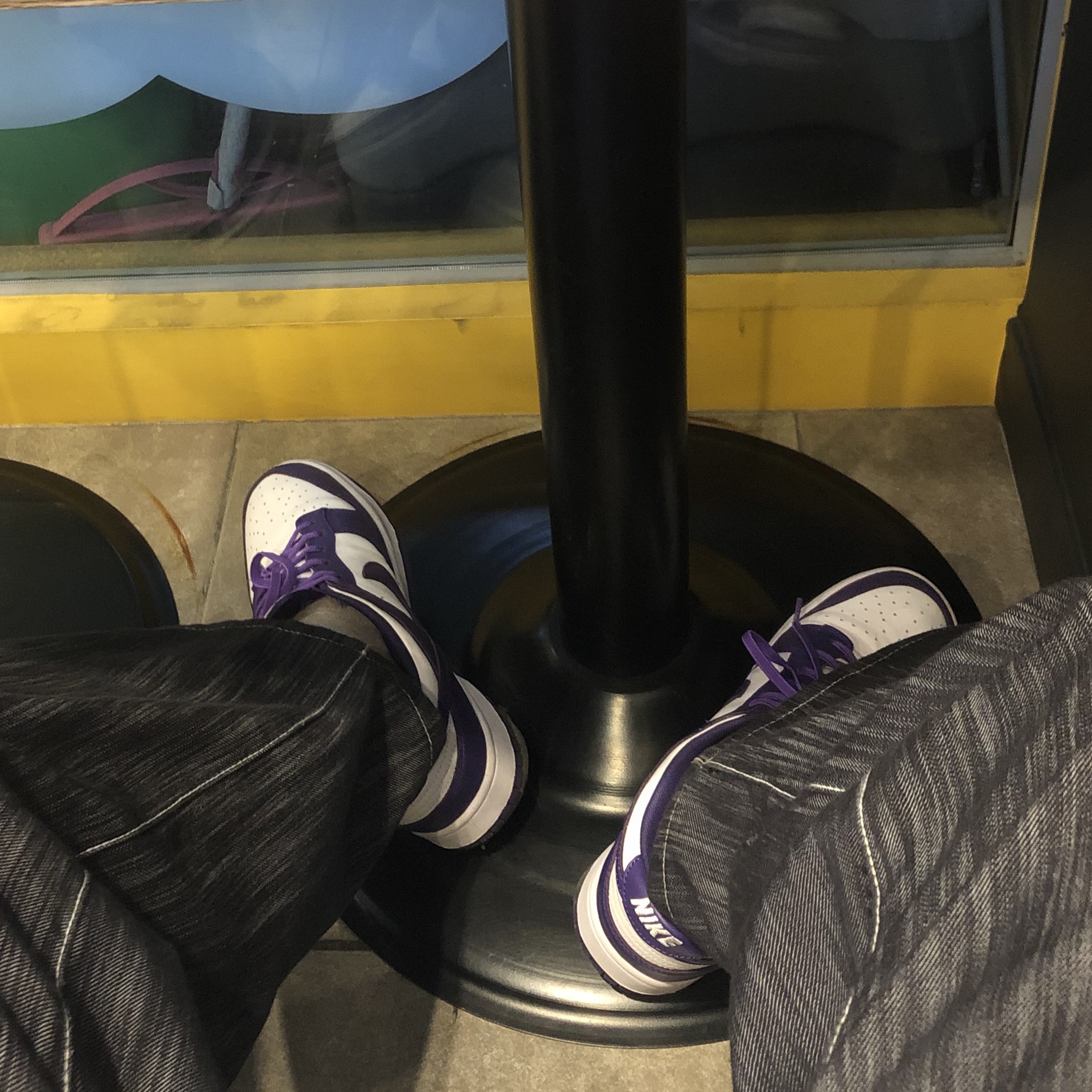 Nike Dunk Low Retro Championship Court Purple 착용 스타일