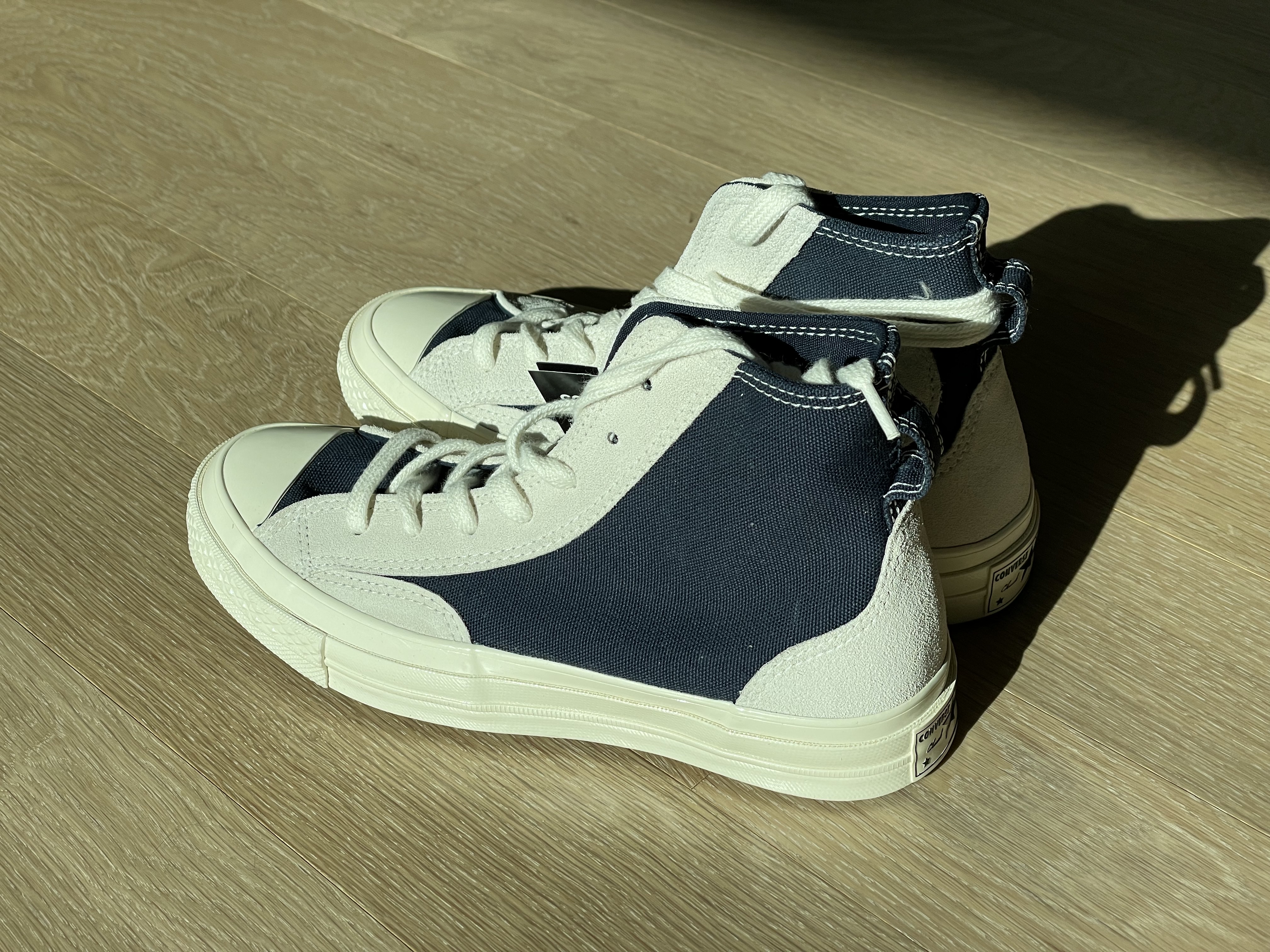 Converse Chuck 70 High Final Club Dark Navy, Converse x Ader Error Chuck 70 High White 착용 스타일 - 2