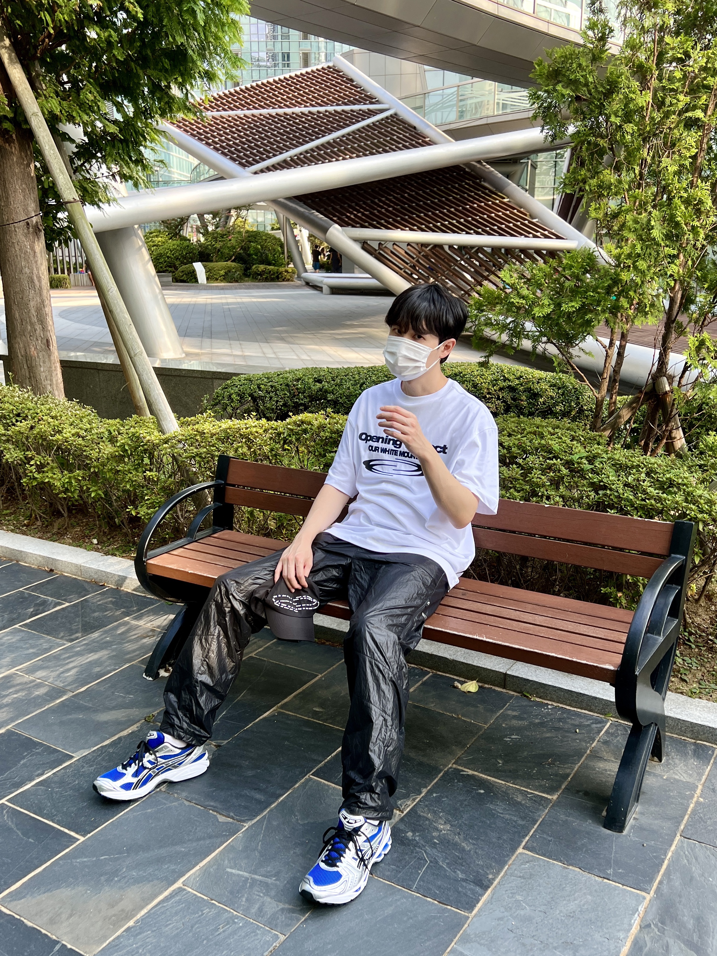 Asics Gel-Kayano 14 White Pure Silver Red 착용 스타일