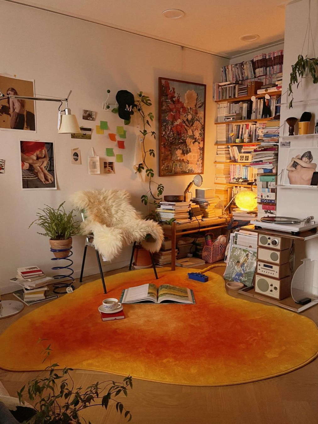 Say Touche Liquified Gradient Rug Yellow (L) 착용 스타일 - 2