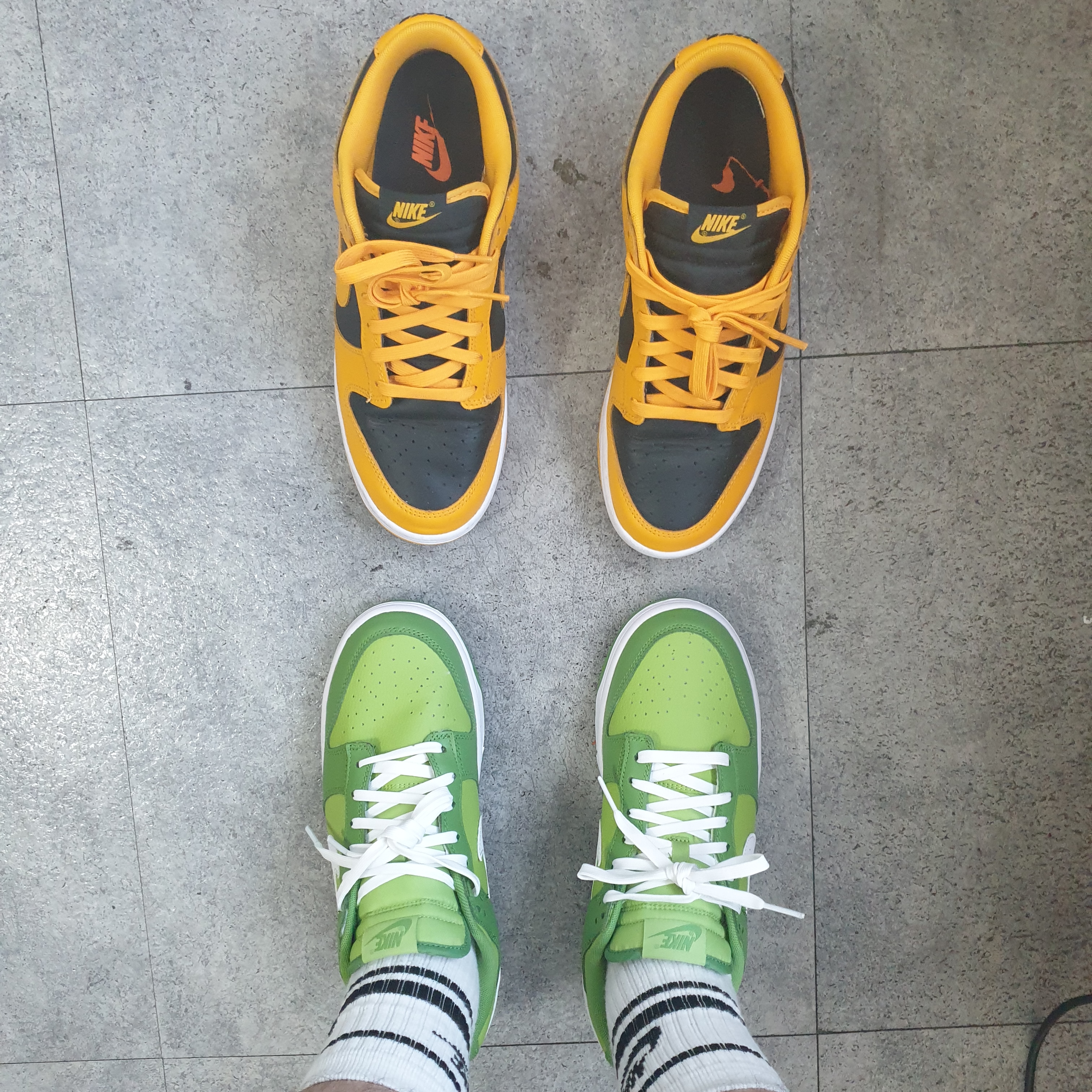 Nike Dunk Low Retro Vivid Green 착용 스타일 - 3