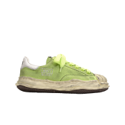 Maison Mihara Yasuhiro Blakey OG Sole Distressed Canvas Low-top Sneakers Green