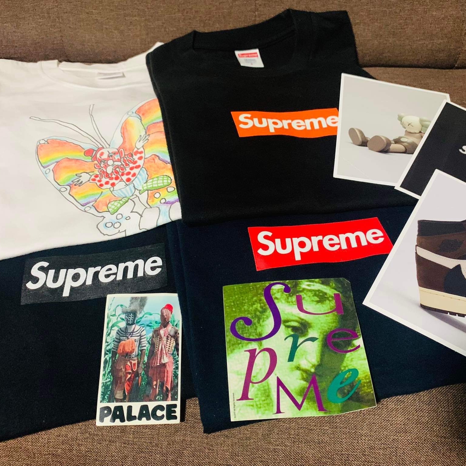 Supreme San Francisco Box Logo T-Shirt Black - 19FW 착용 스타일