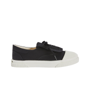 (W) Loewe Anagram Flap Sneaker in Canvas Black