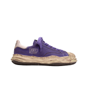 Maison Mihara Yasuhiro Blakey OG Sole Distressed Canvas Low-top Sneakers Purple