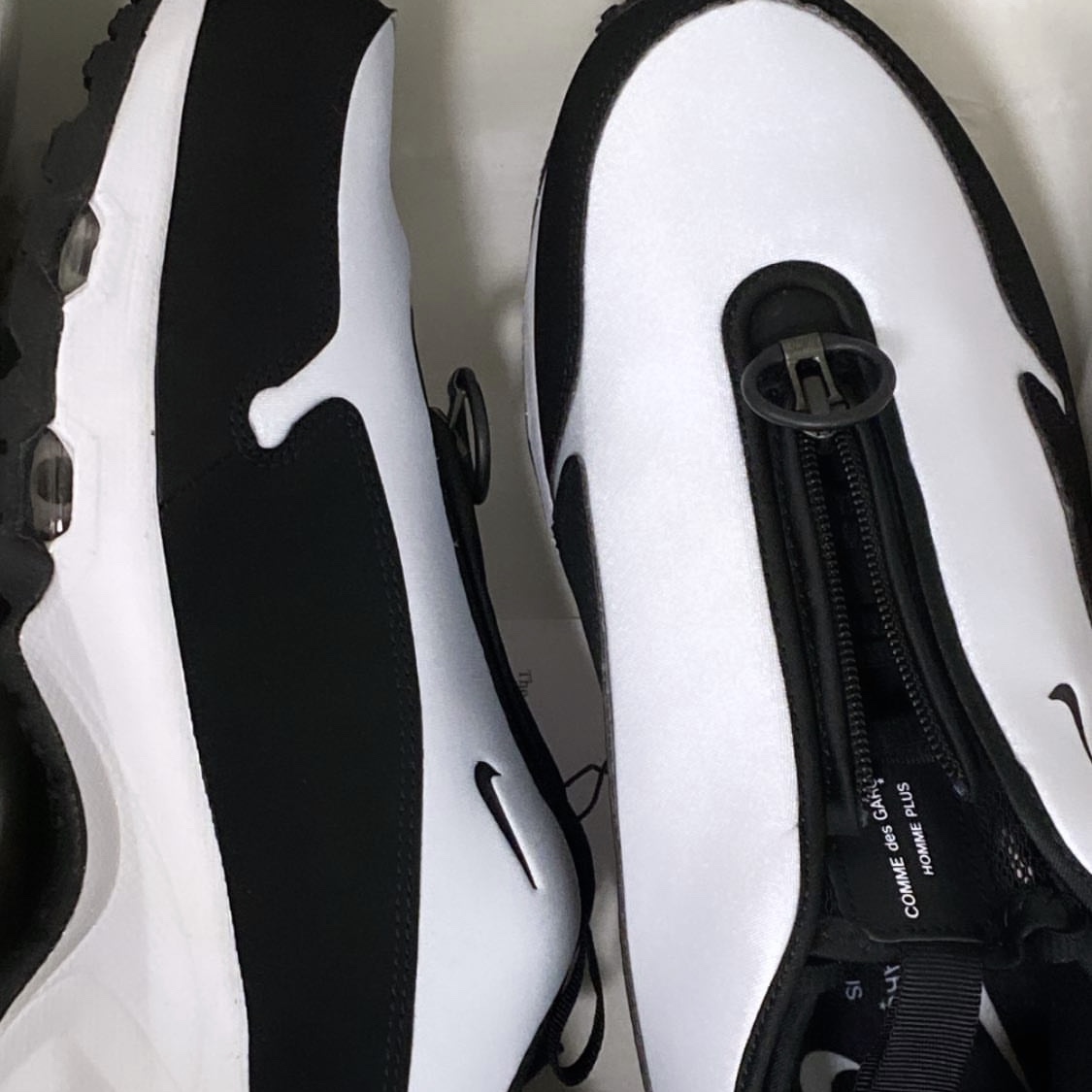Nike x Comme des Garcons Homme Plus Air Max Sunder SP White Black 착용 스타일