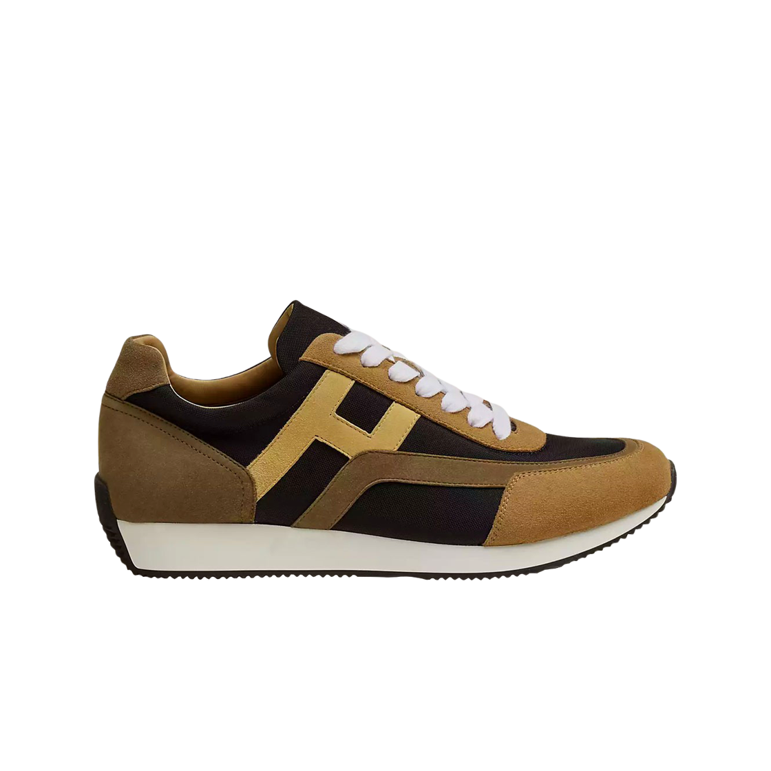 에르메스 크리스 스니커즈 탑스티칭 테크니컬 캔버스 스웨이드 고트스킨 & 멀티꼴로르 베쥬(Hermes Chris Sneakers Topstitching Technical Canvas Suede Goatskin & Multicolore Beige) - 1
