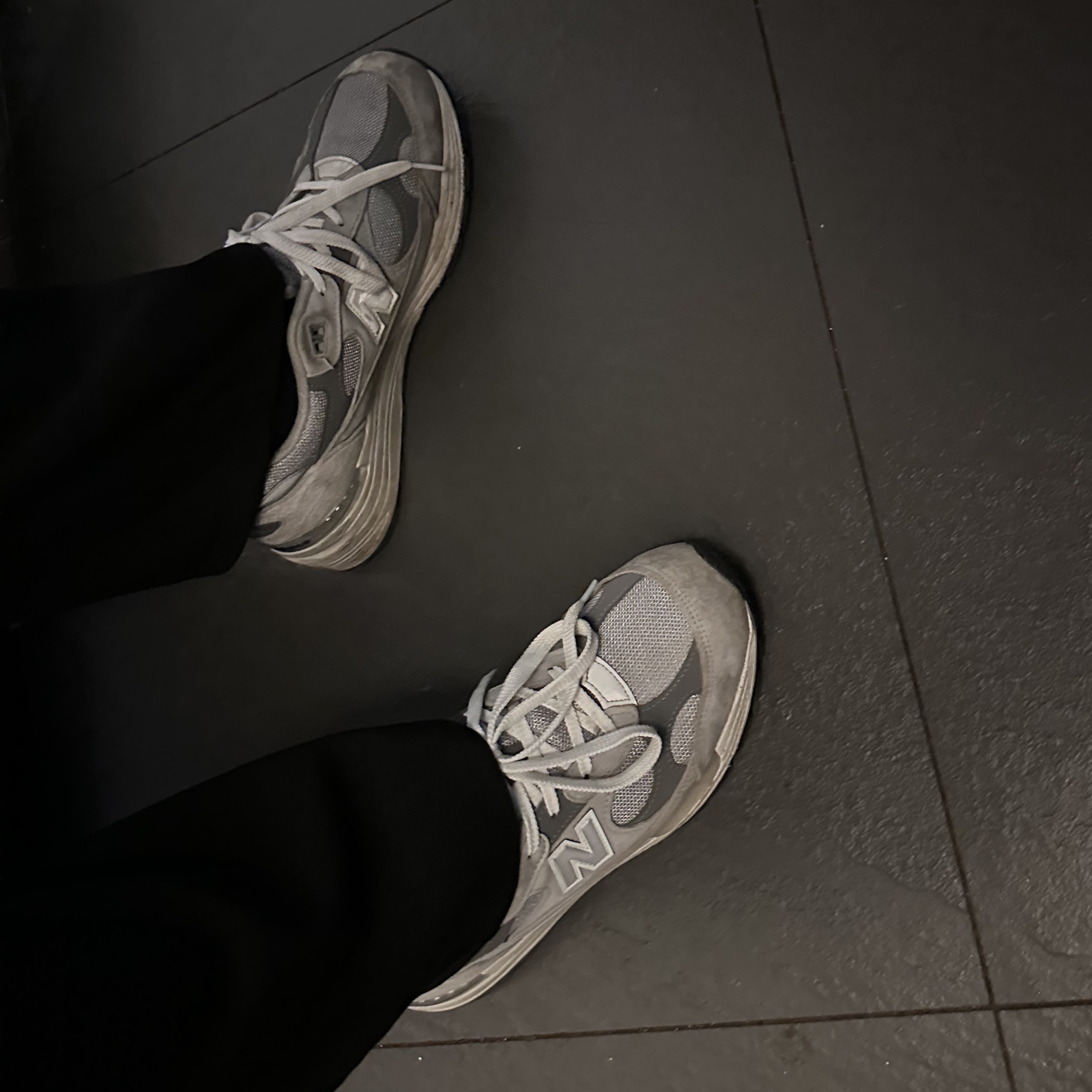 New Balance 992 Made in USA Grey - D Standard 착용 스타일