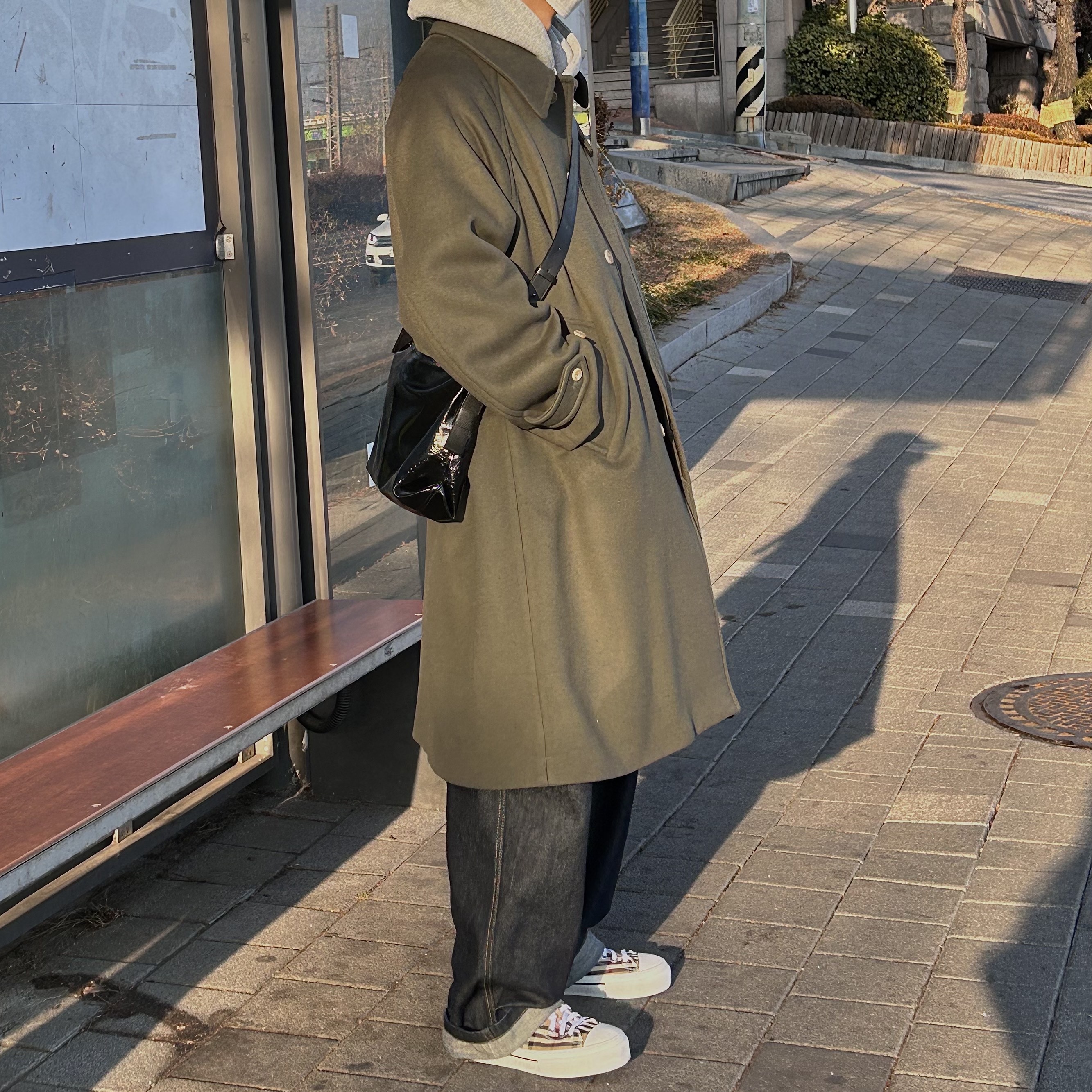 Burberry Vintage Check Cotton Sneakers Archive Beige 착용 스타일