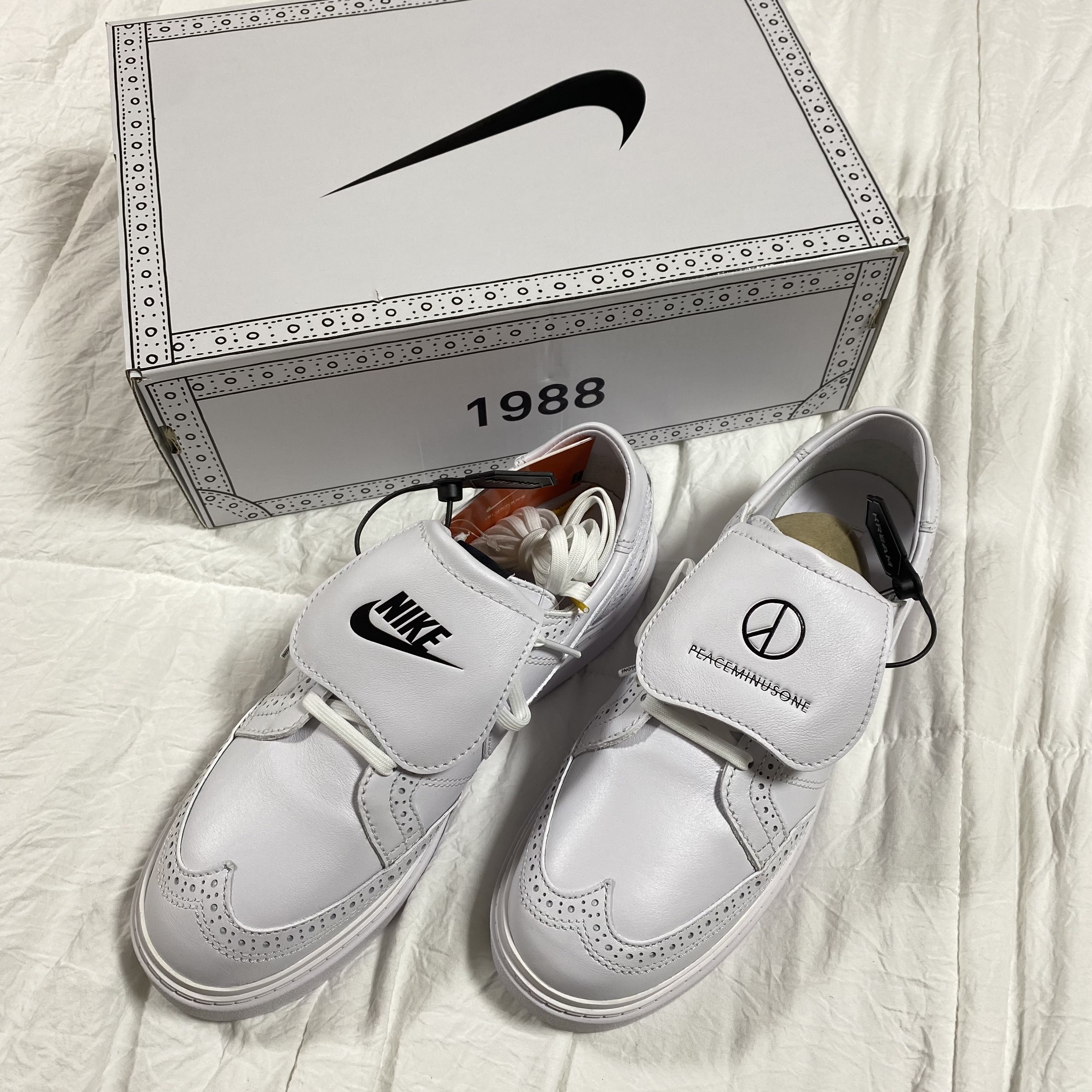 Nike x Peaceminusone Kwondo1 White 착용 스타일 - 1