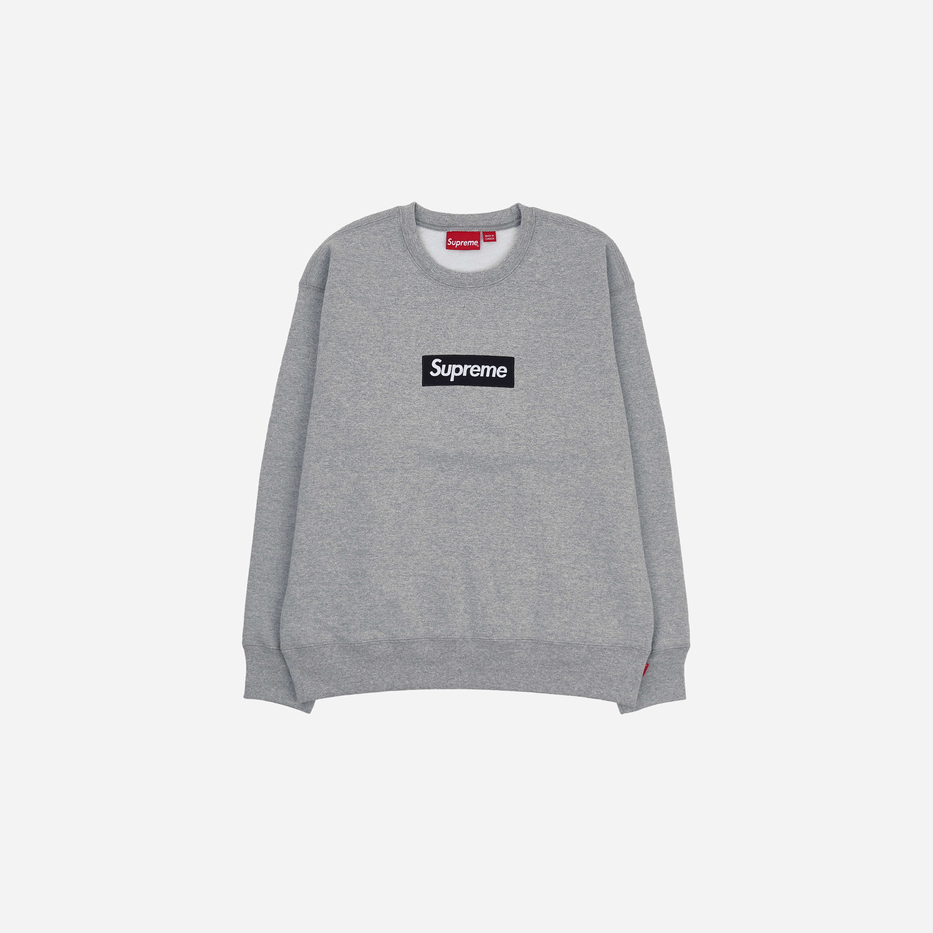 出色 Supreme Box Logo Crewneck Heather Grey ecousarecycling.com