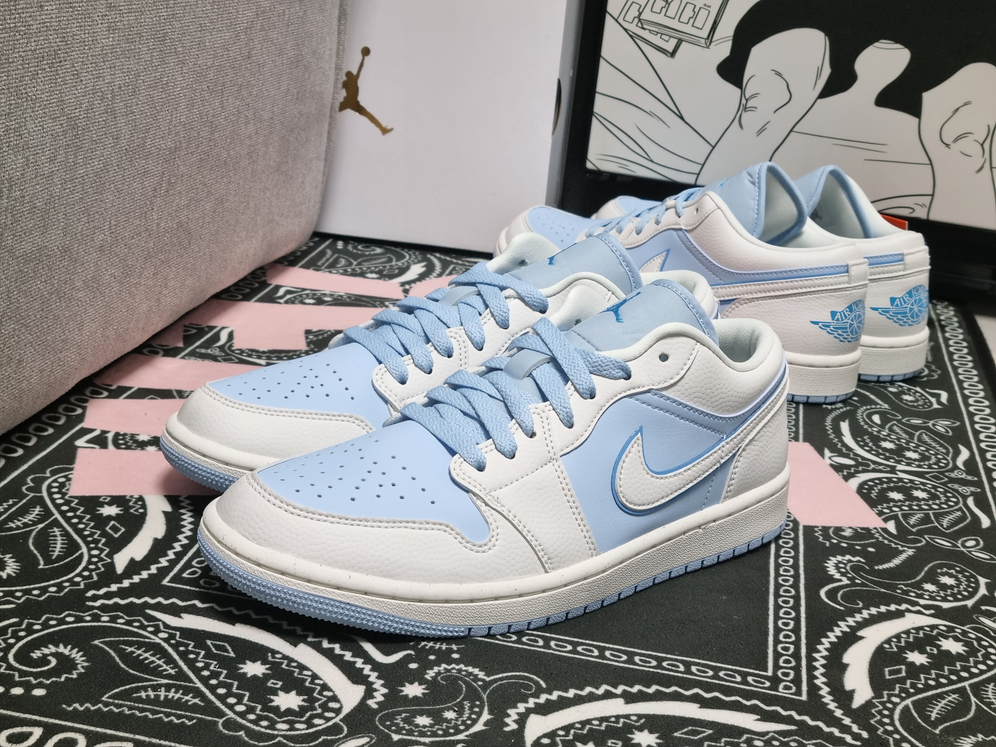 (W) Jordan 1 Low SE Sail Ice 착용 스타일 - 4