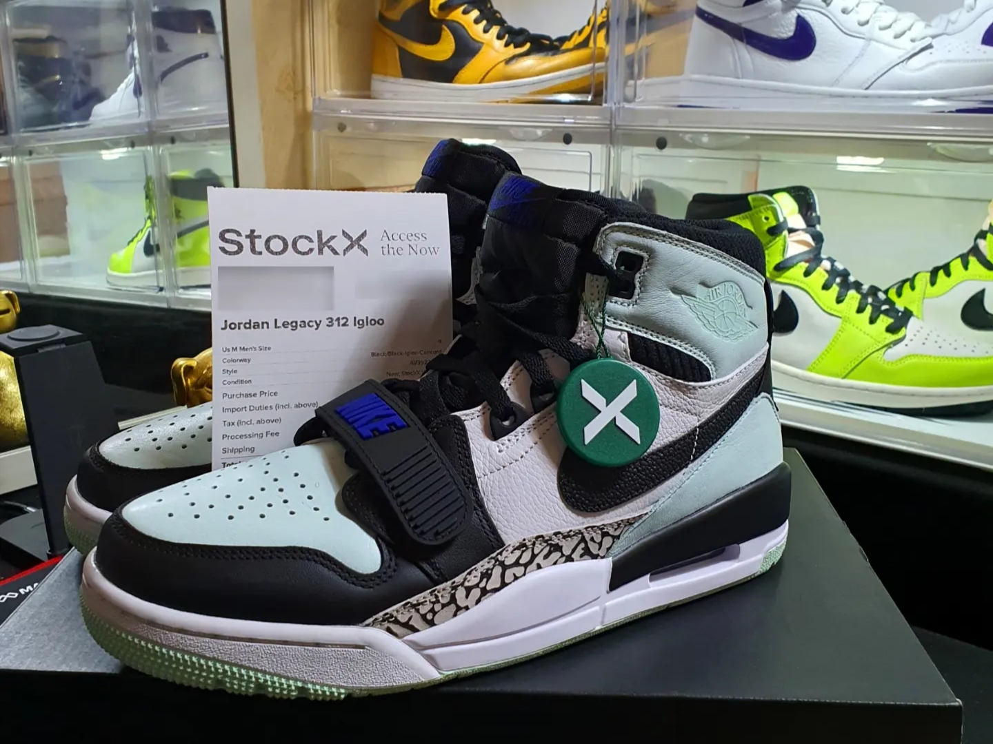 Jordan Legacy 312 Igloo, (W) Jordan 1 High OG Court Purple 착용 스타일 - 3