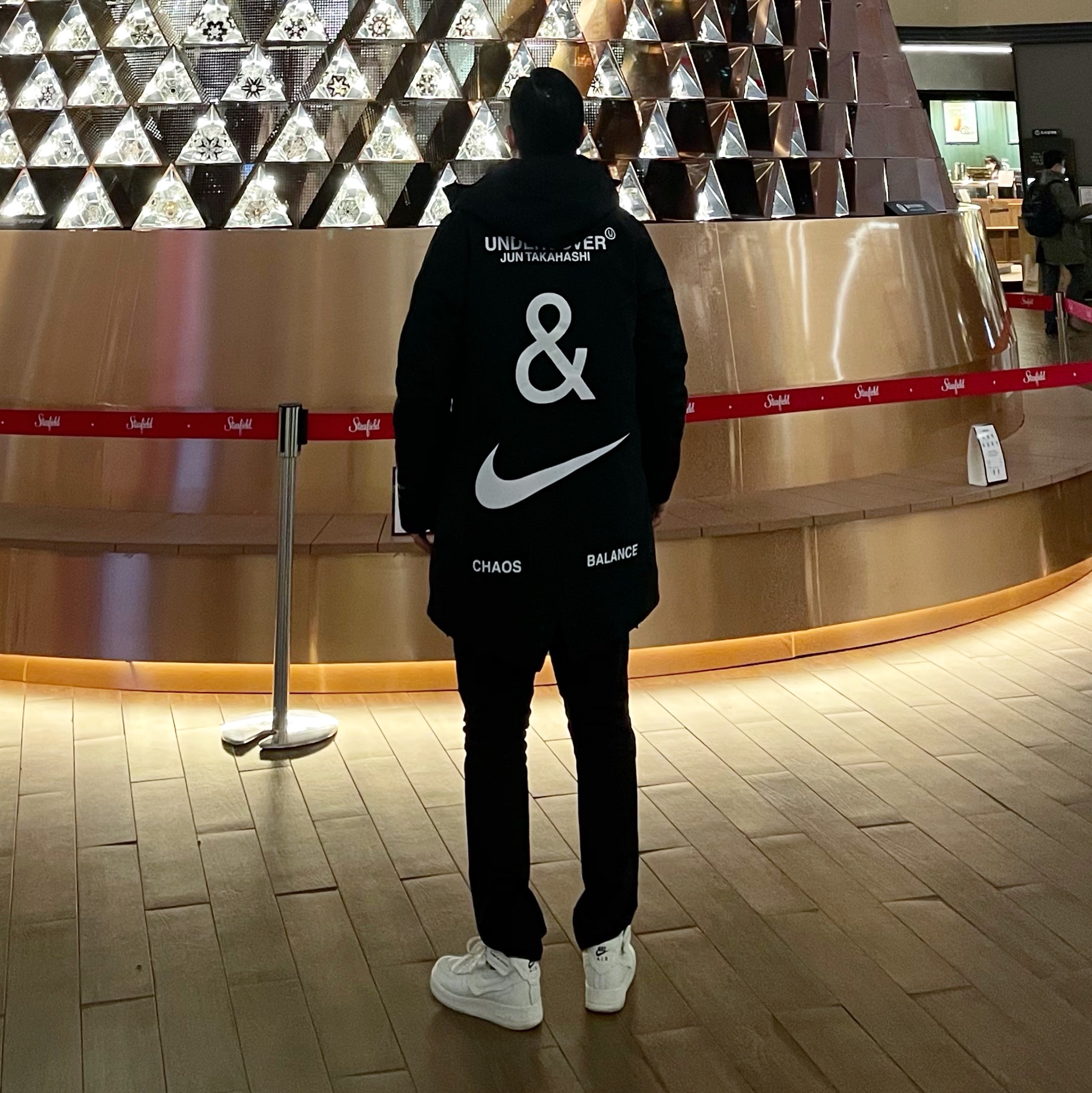 Nike x Comme des Garcons Homme Plus Air Force Mid White, Nike x Undercover Fishtail Parka Black - US/EU 착용 스타일