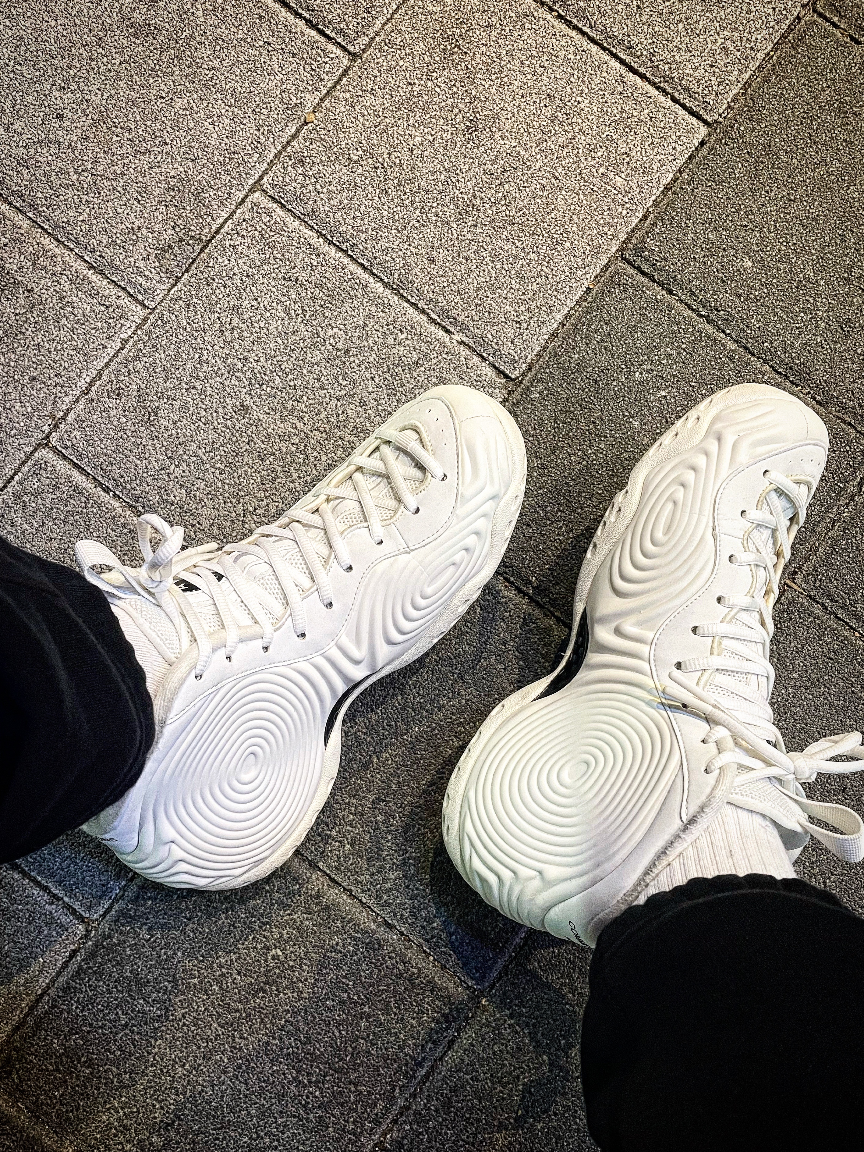 Nike x Comme des Garcons Homme Plus Air Foamposite One White 착용 스타일