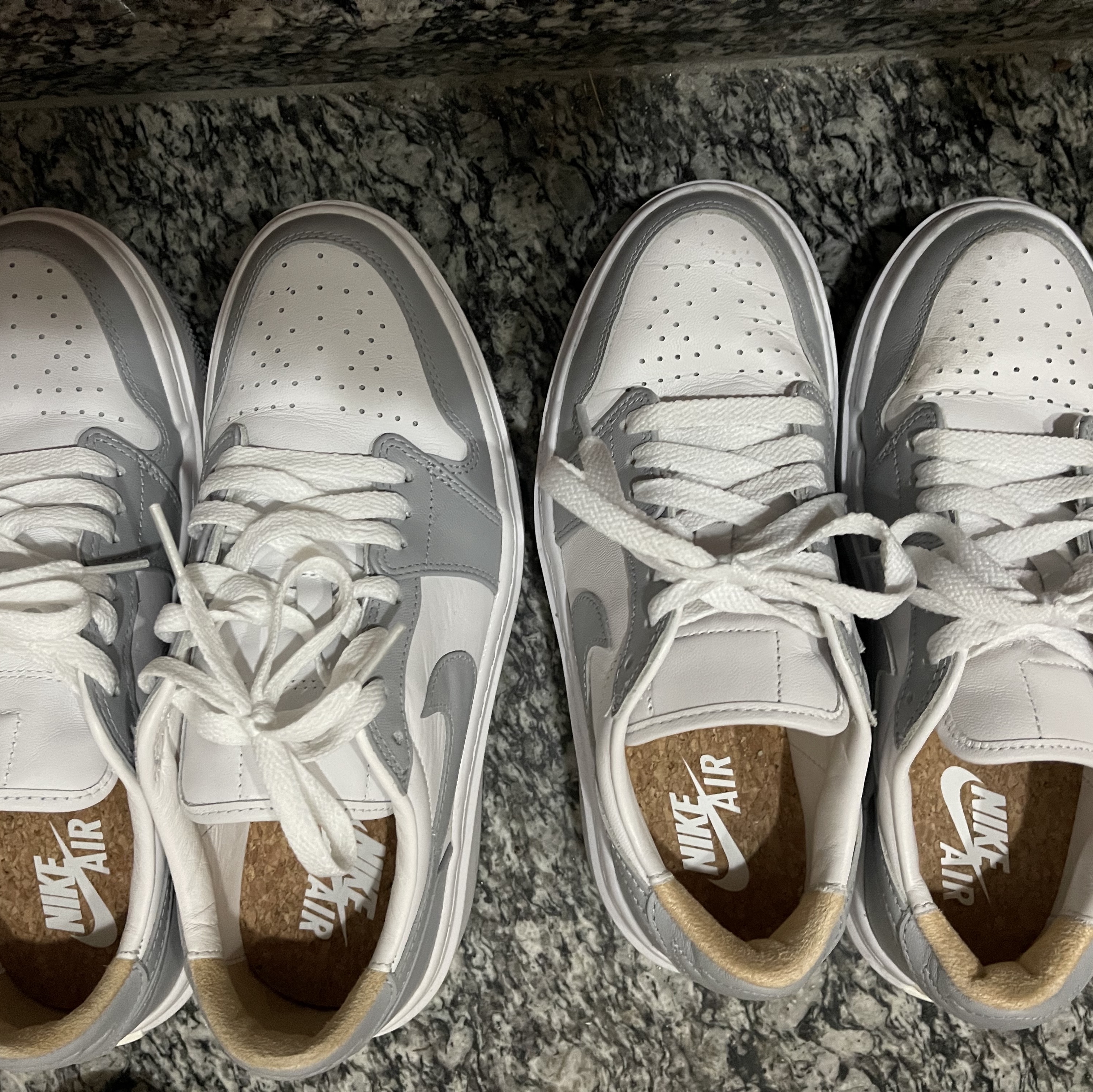 (W) Jordan 1 Elevate Low White and Wolf Grey 착용 스타일