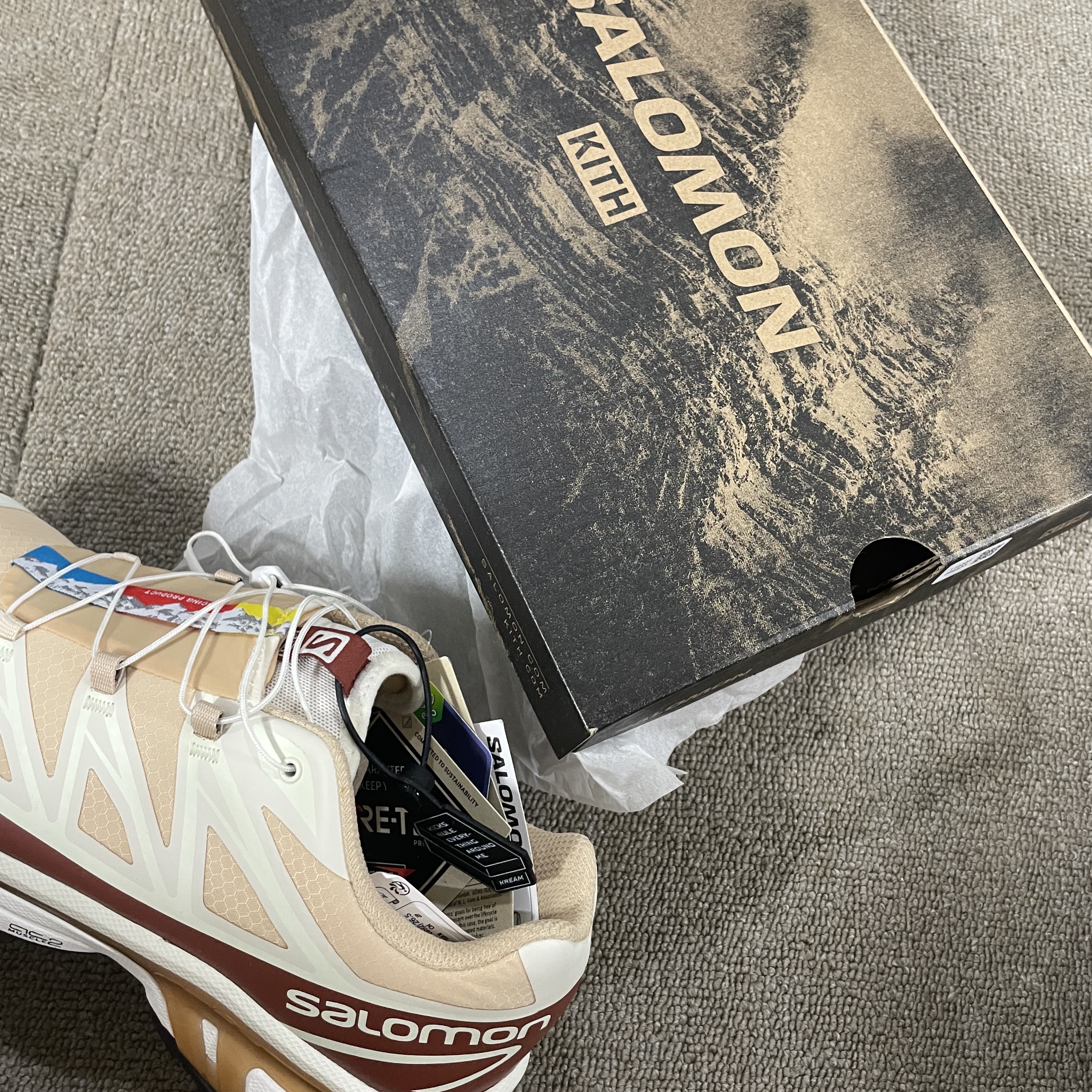 Salomon x Kith XT-6 Gore-Tex Hazelnut Burnt Henna Vanilla Ice 착용 스타일
