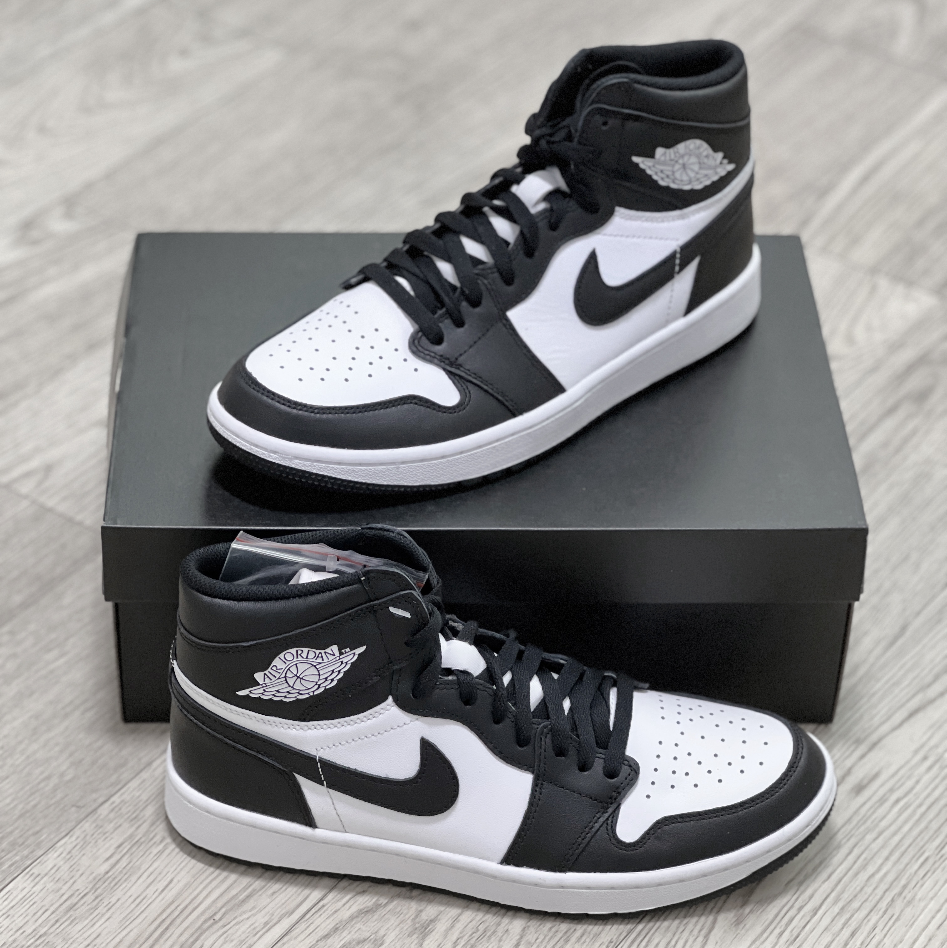 Jordan 1 High Golf White Black 착용 스타일 - 1