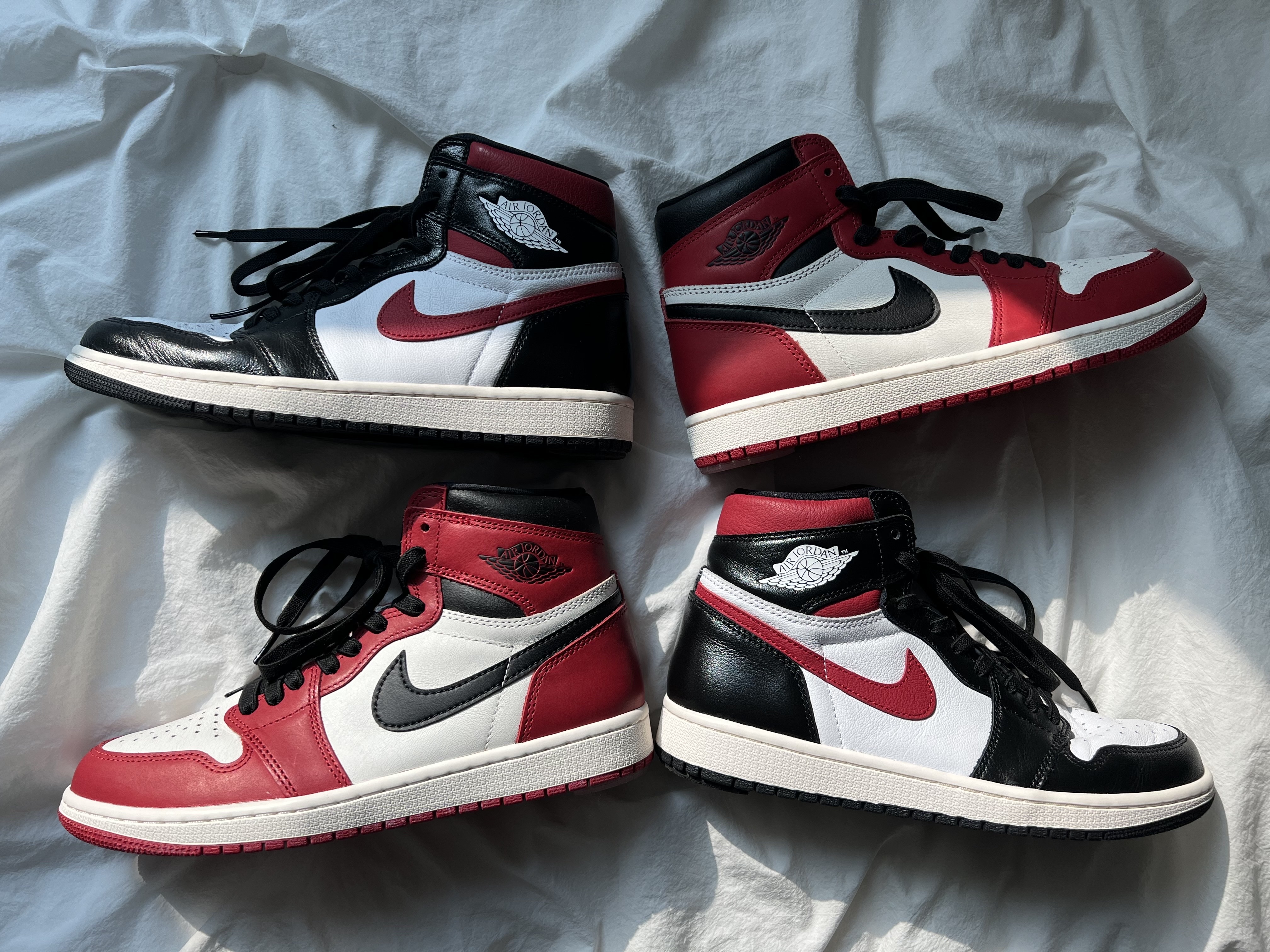 Jordan 1 Retro High OG Chicago 2022, Jordan 1 Retro High OG Gym Red 착용 스타일