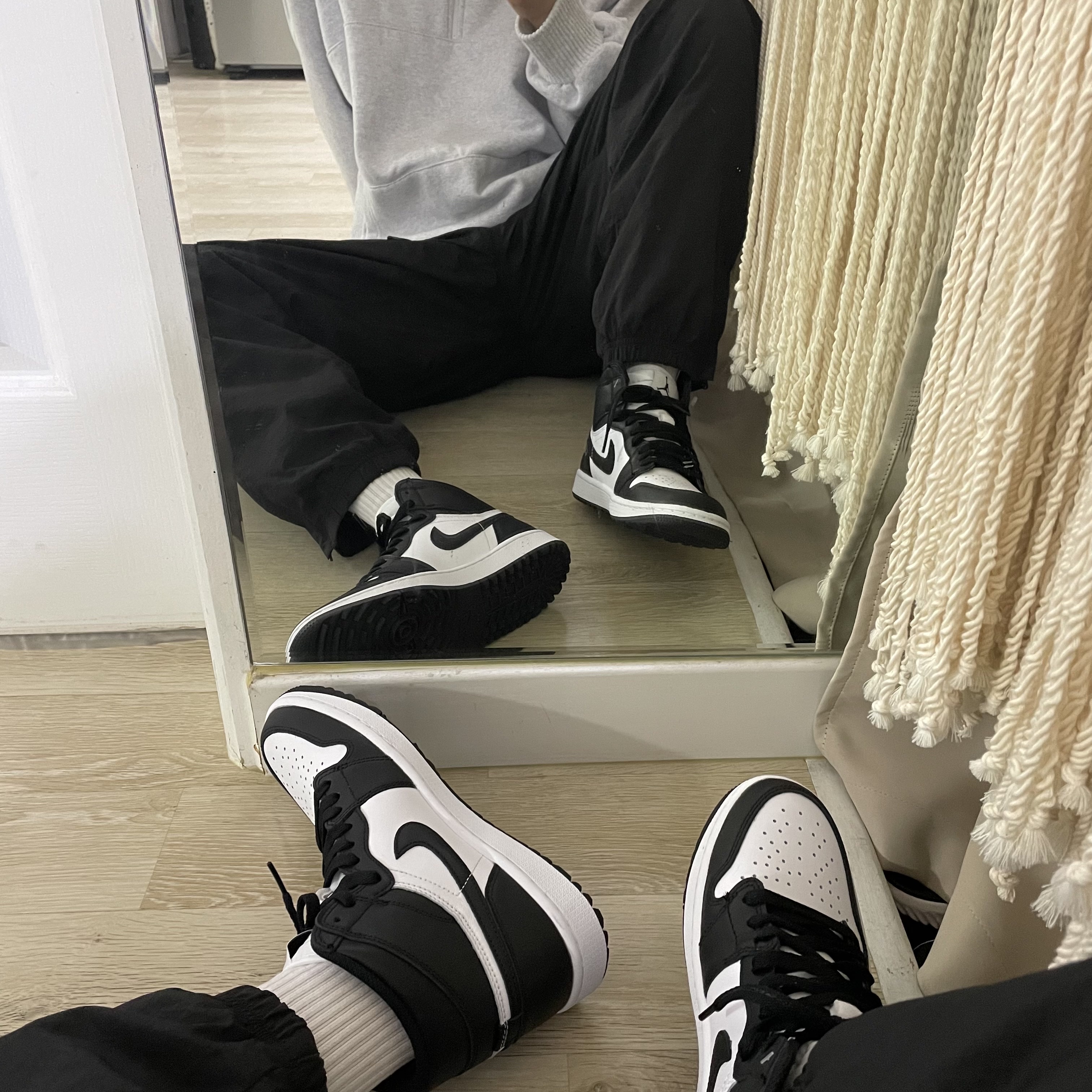 Jordan 1 High Golf White Black 착용 스타일 - 2