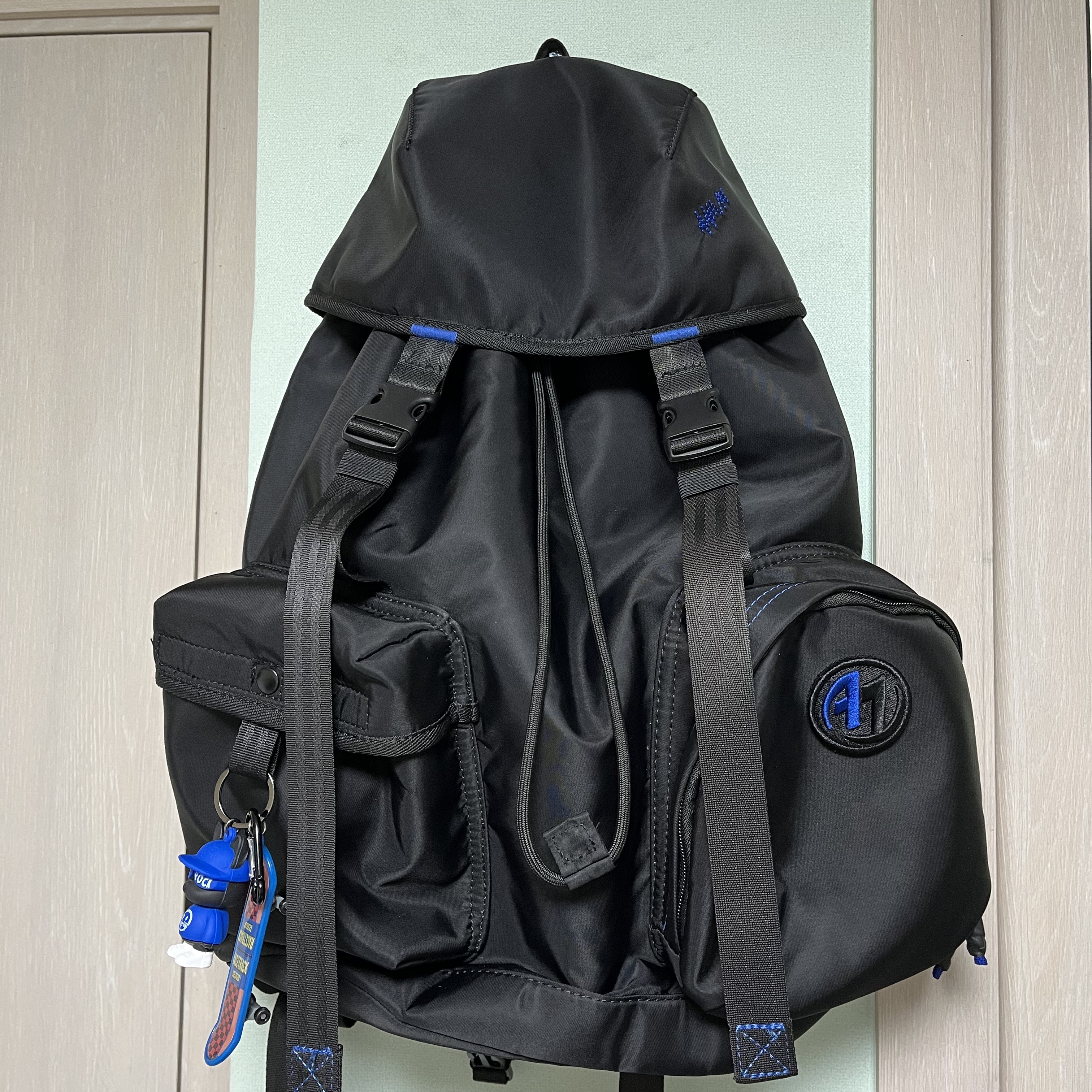 Ader Error x Zara Backpack Black 착용 스타일