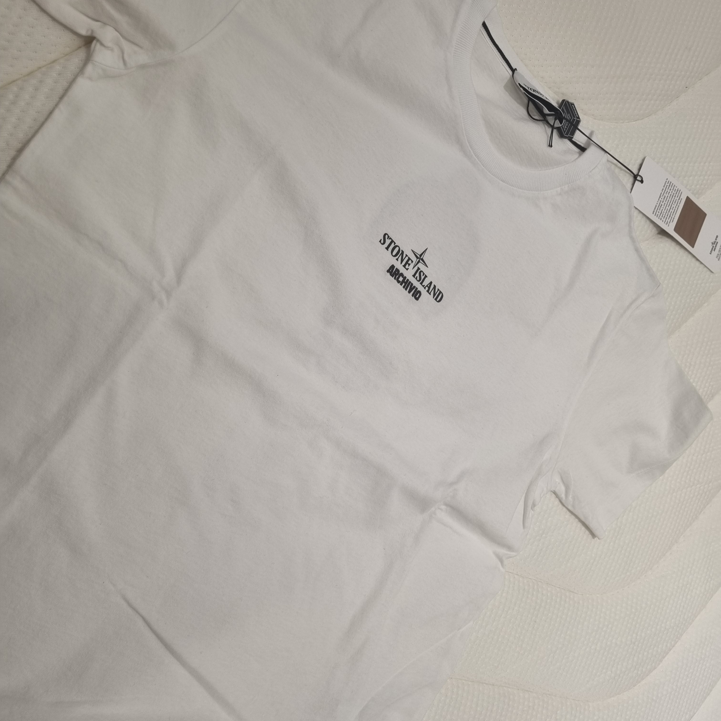 Stone Island 2NS91 Archivio T-Shirt White - 21FW 착용 스타일