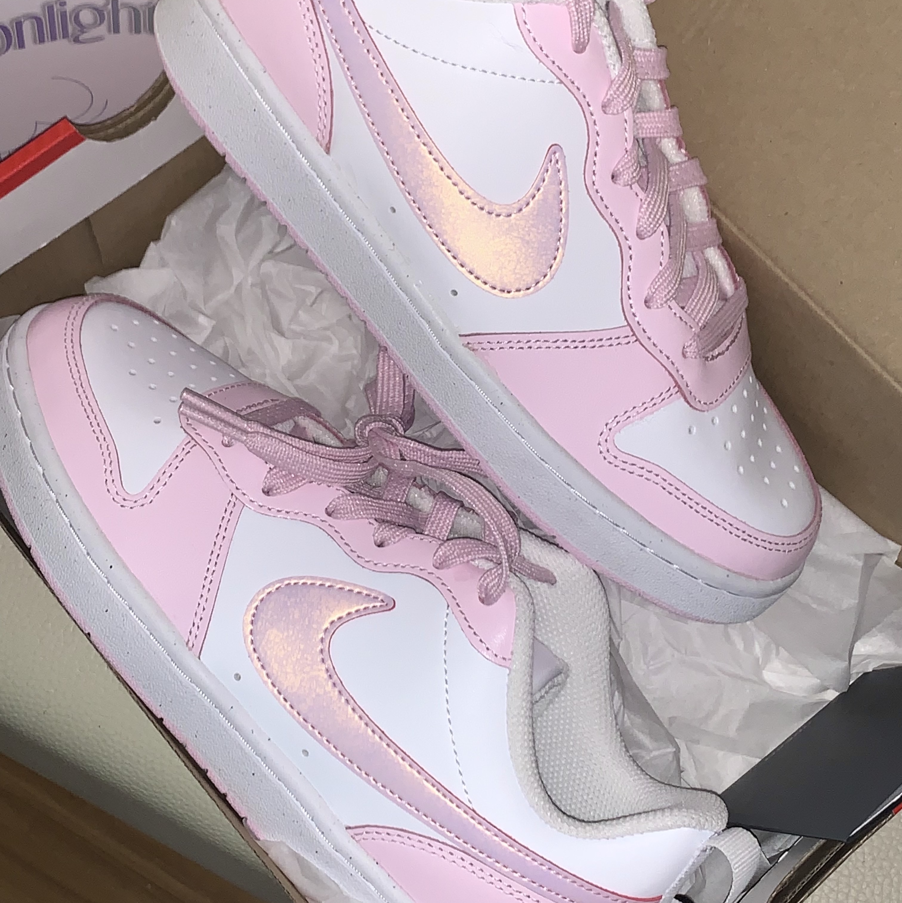 (GS) Nike Court Borough 2 SE White Pink Foam 착용 스타일