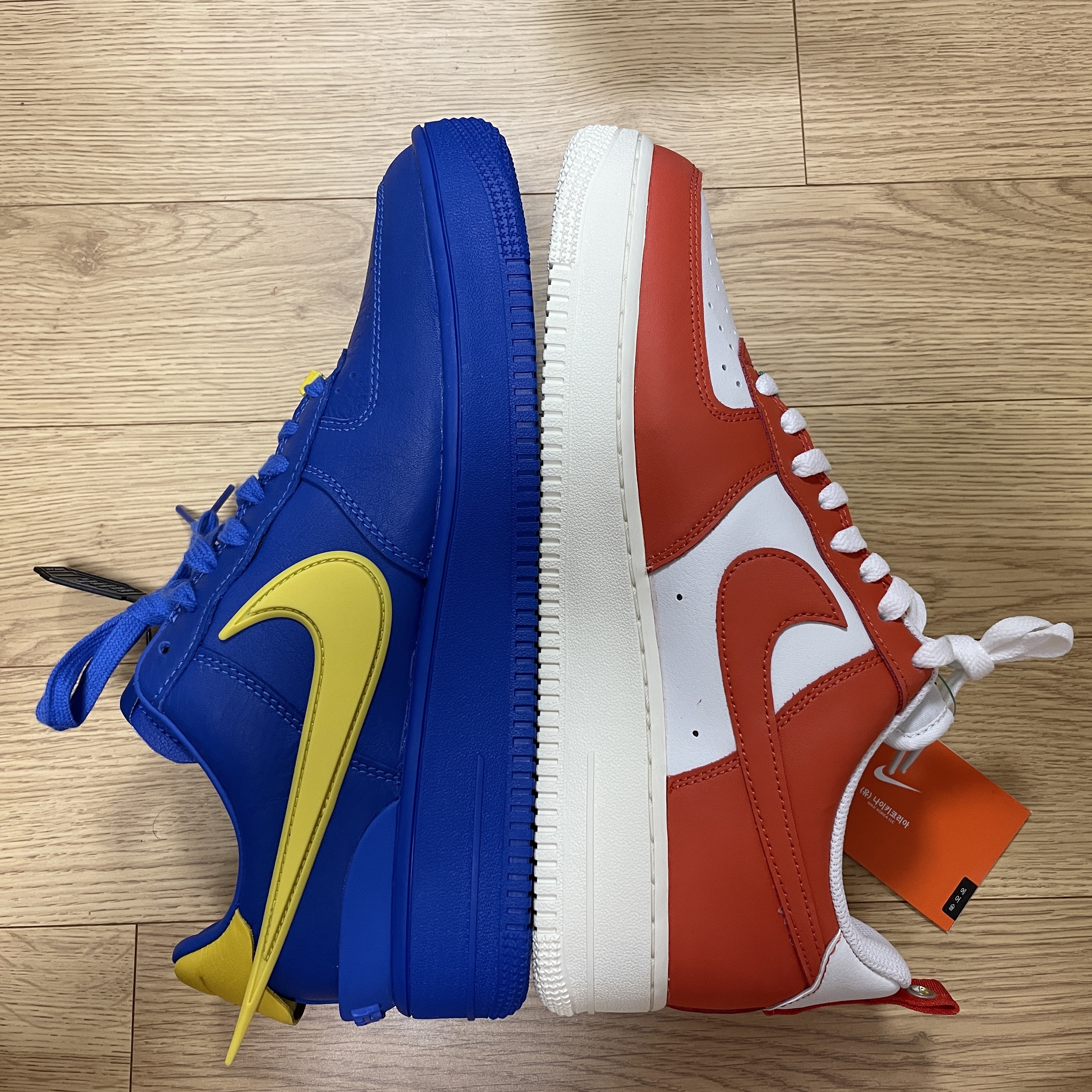 Nike x Ambush Air Force 1 Low SP Game Royal and Vivid Sulfur, Nike Air Force 1 '07 LV8 Pojangmacha 착용 스타일 - 2