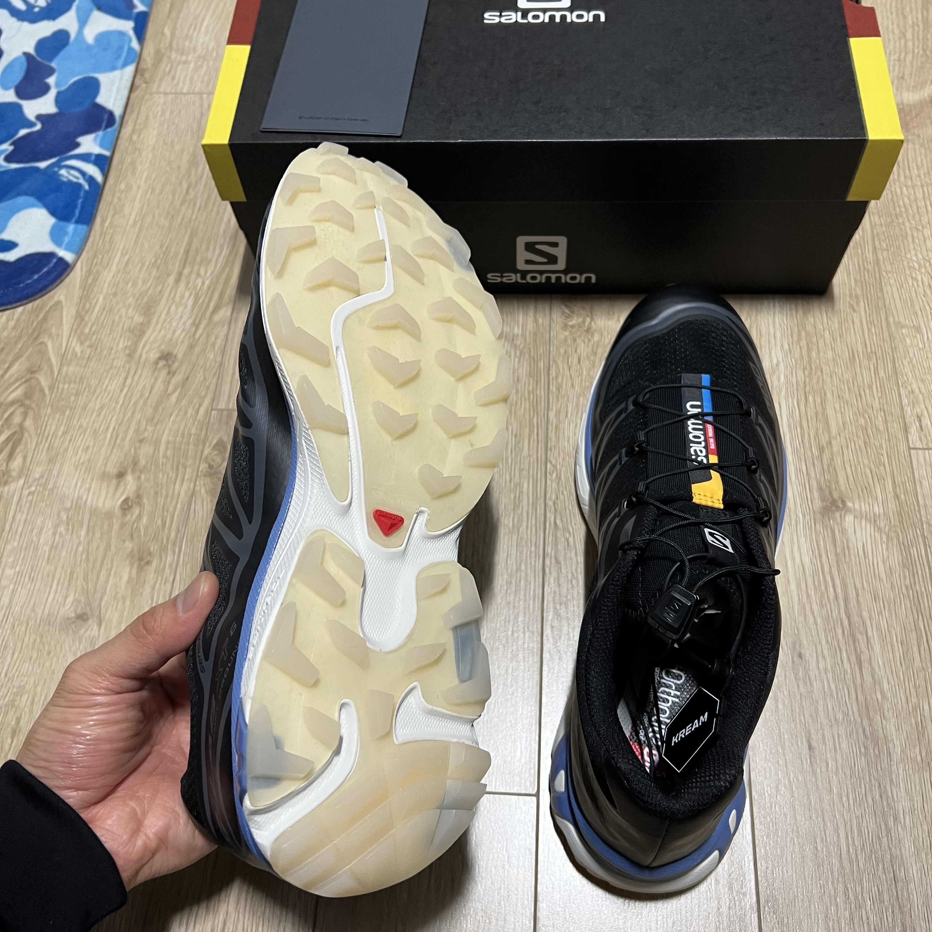 Salomon XT-6 Clear Black Riviera 착용 스타일