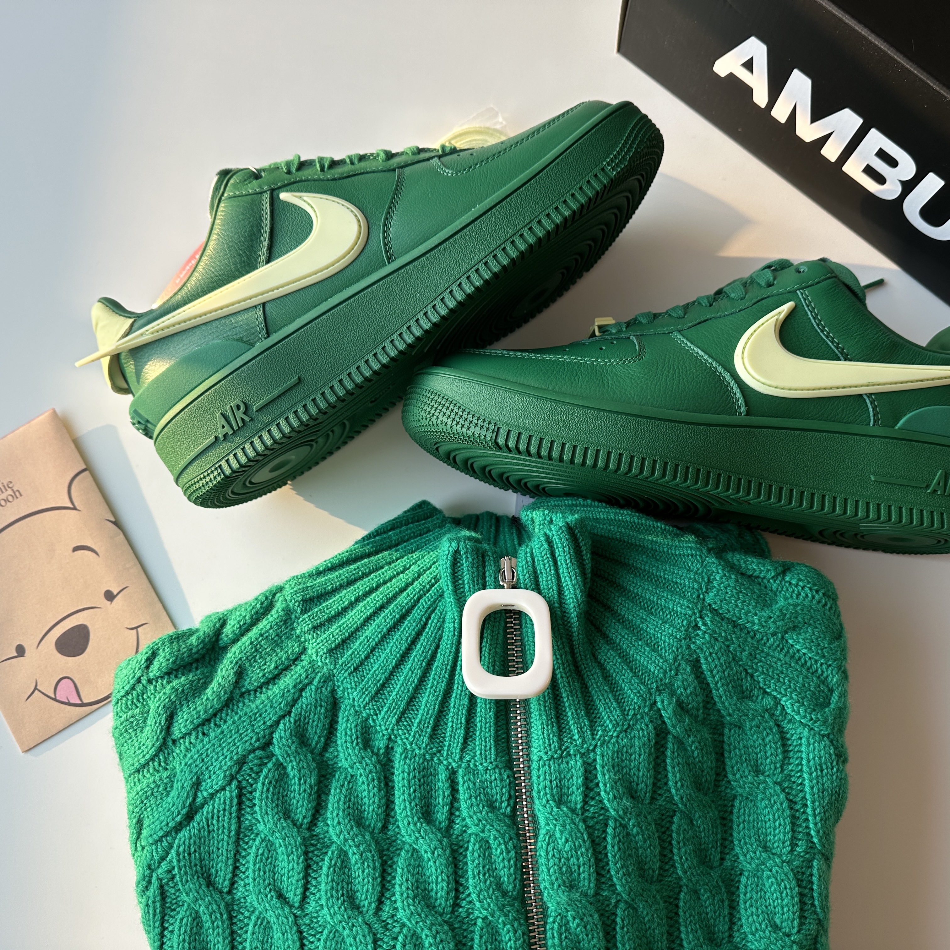 Nike x Ambush Air Force 1 Low SP Pine Green and Citron 착용 스타일