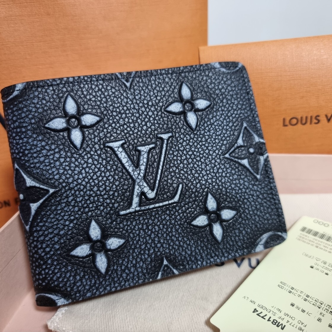 Louis Vuitton M81774 Slender Wallet, Grey, One Size