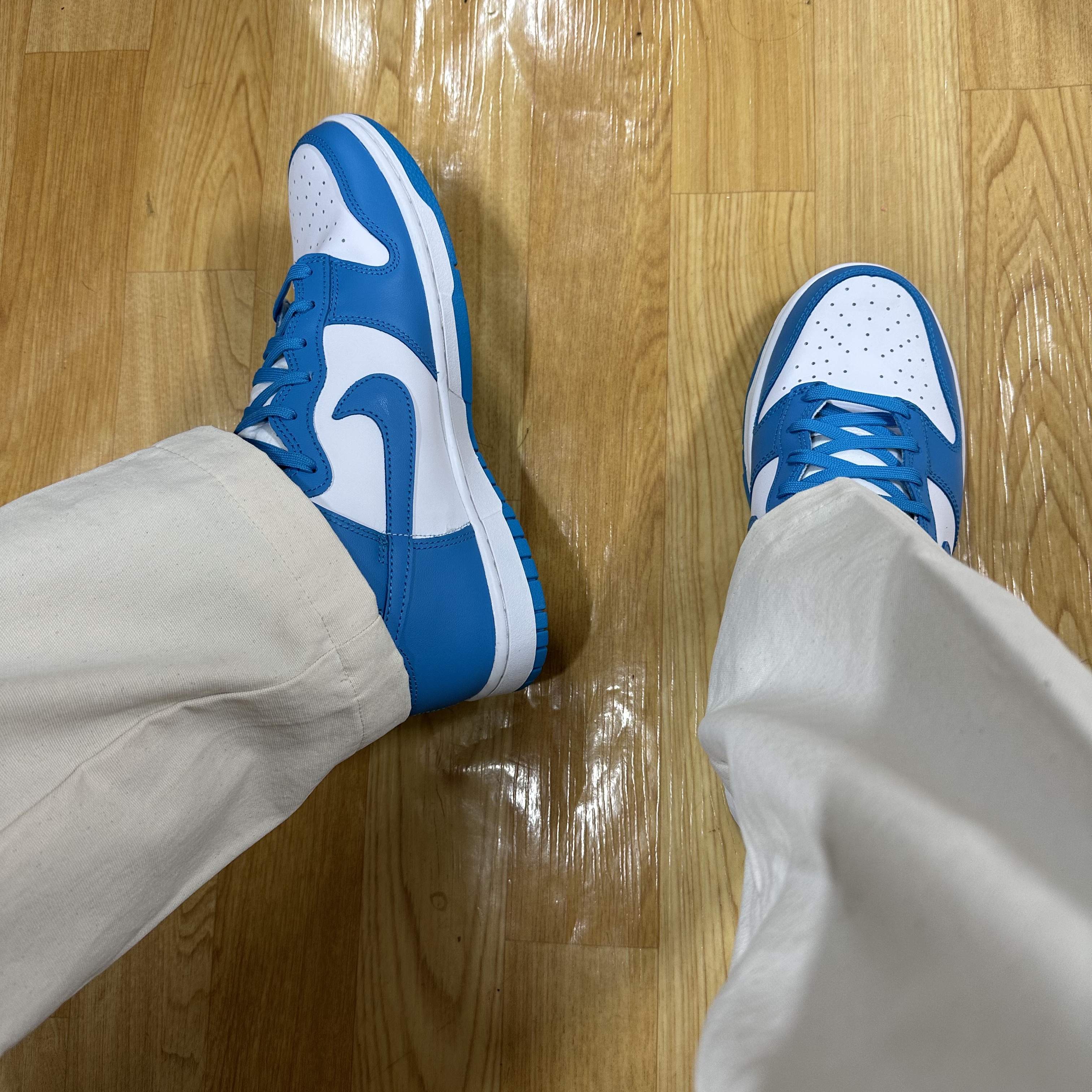 Nike Dunk High Retro Championship Blue 착용 스타일