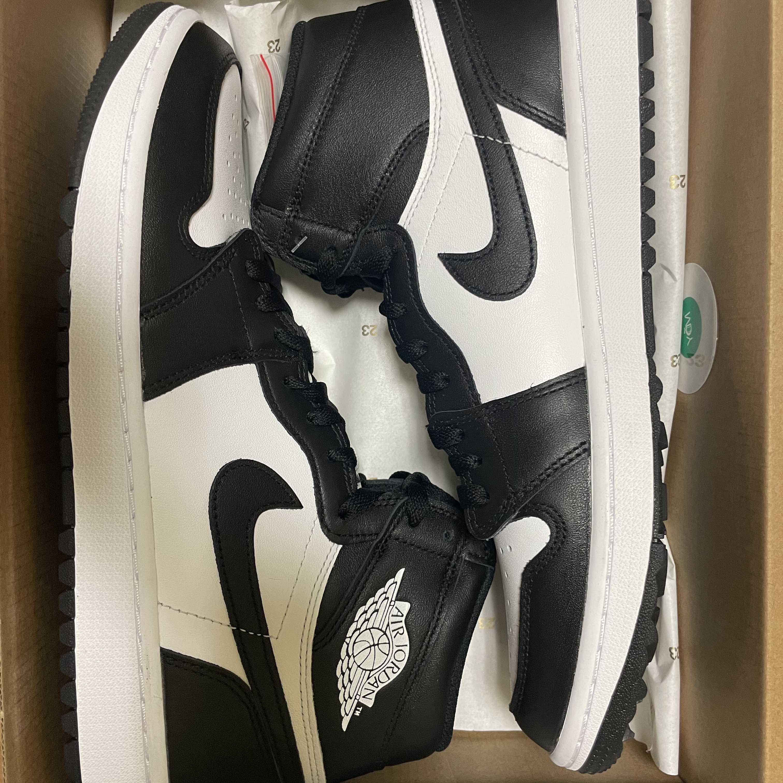Jordan 1 High Golf White Black 착용 스타일