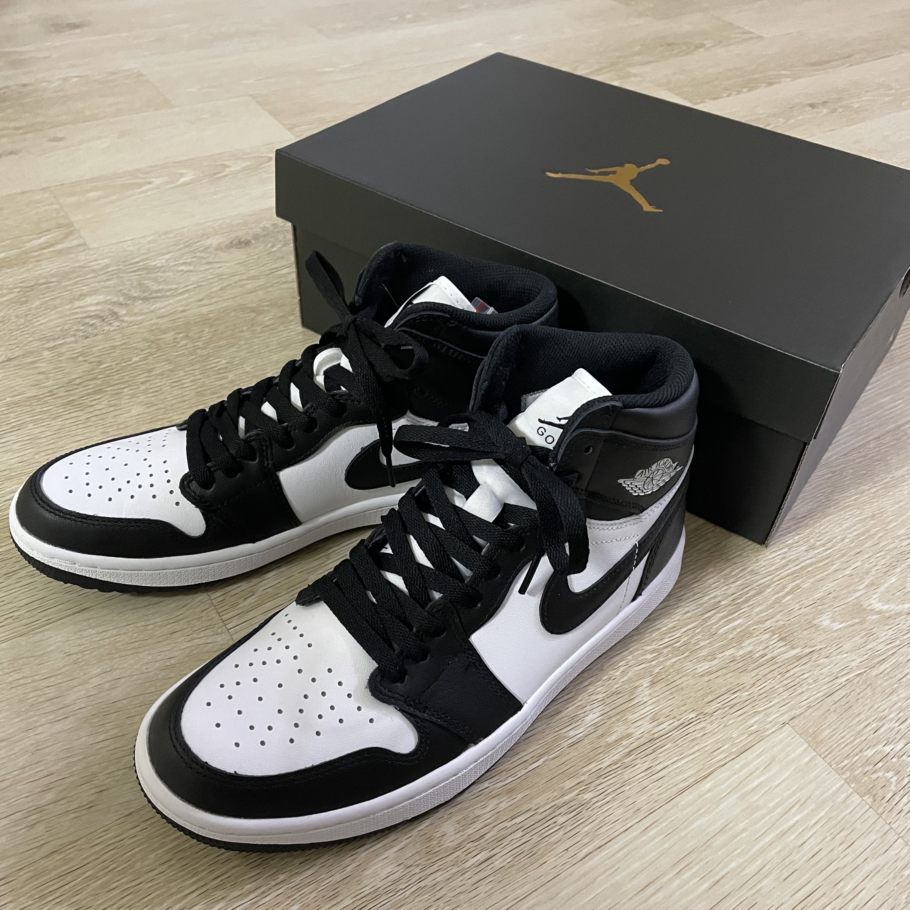 Jordan 1 High Golf White Black 착용 스타일 - 1