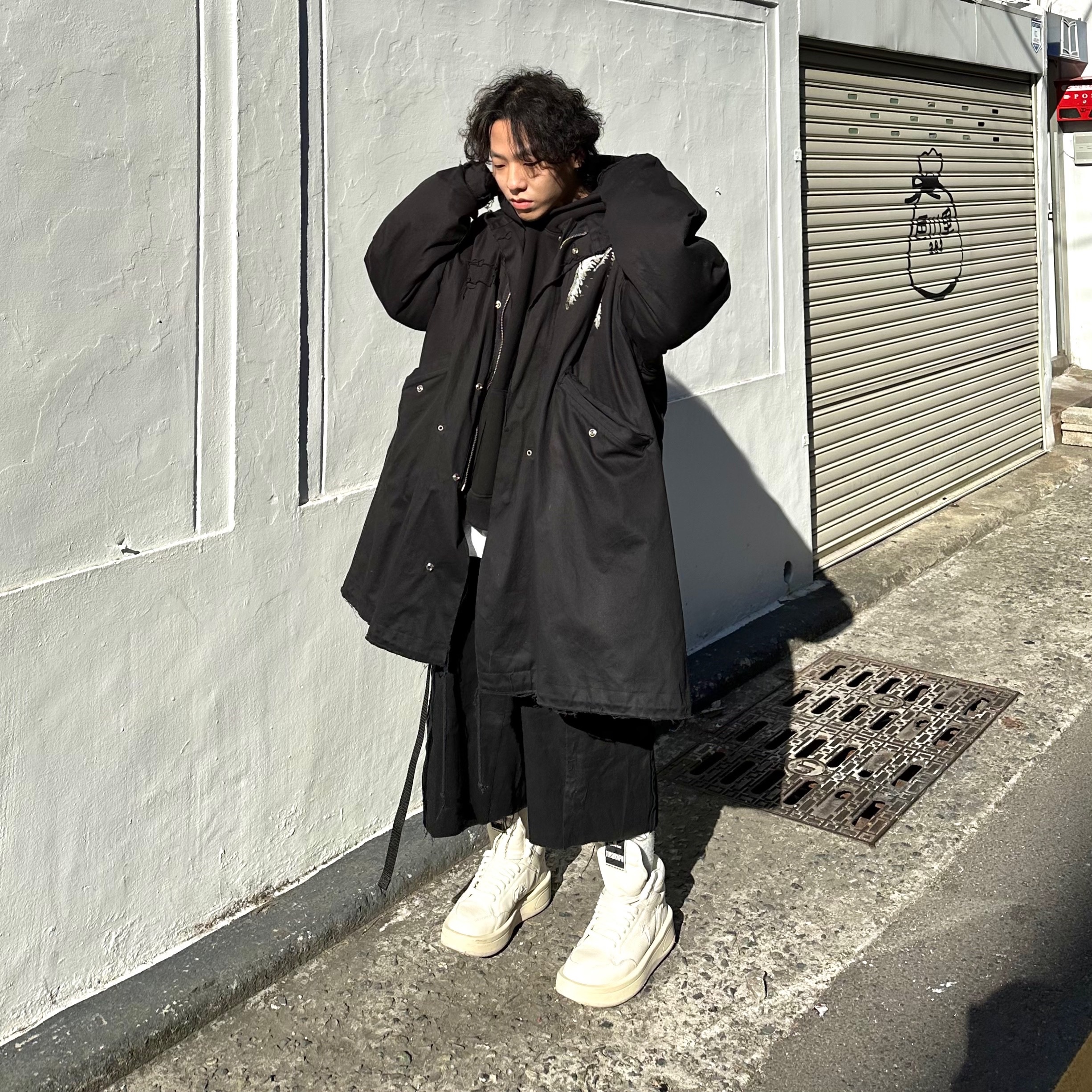 Converse x Drkshdw Turbowpn Egret 착용 스타일 - 2