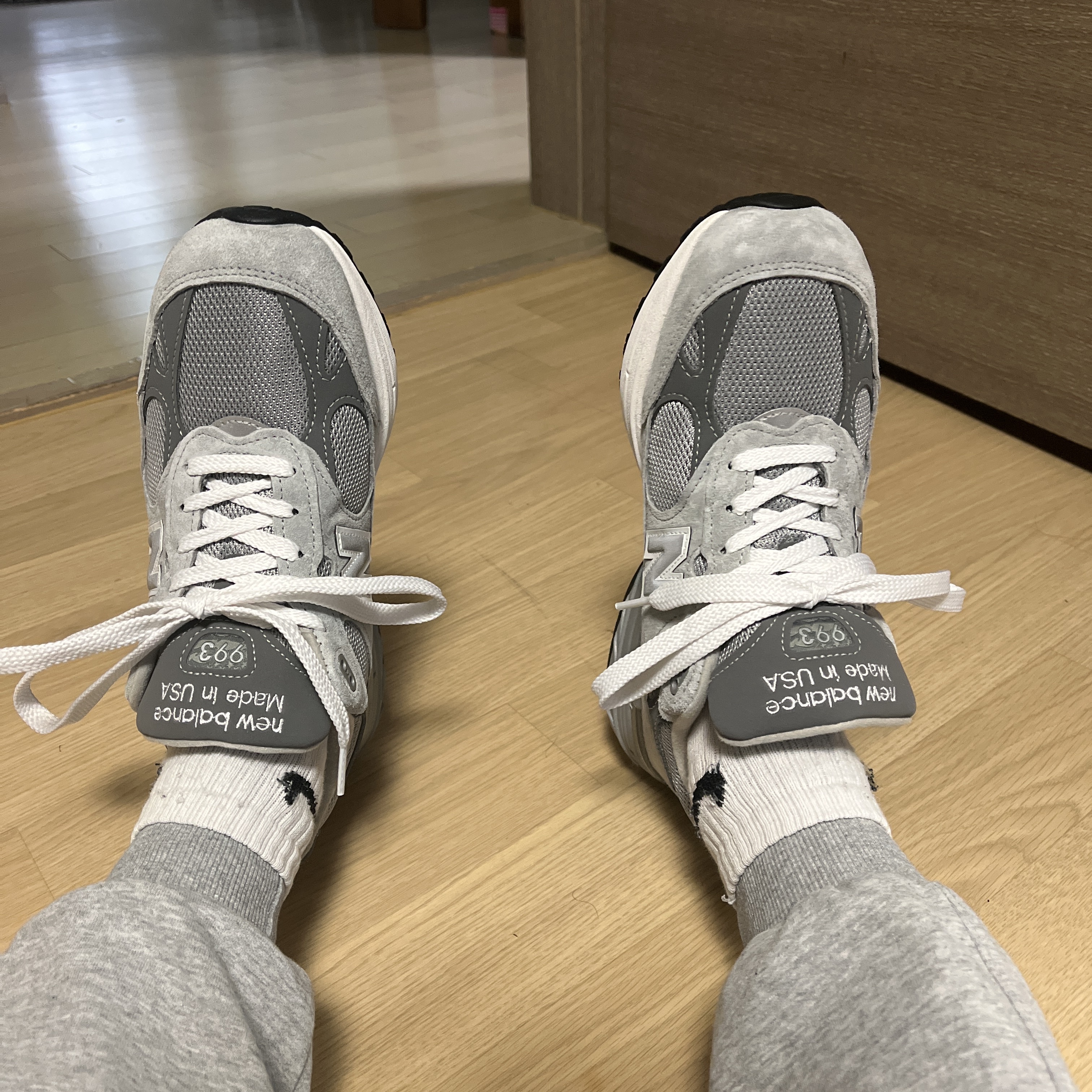 New Balance 993 Made in USA Grey - D Standard 착용 스타일