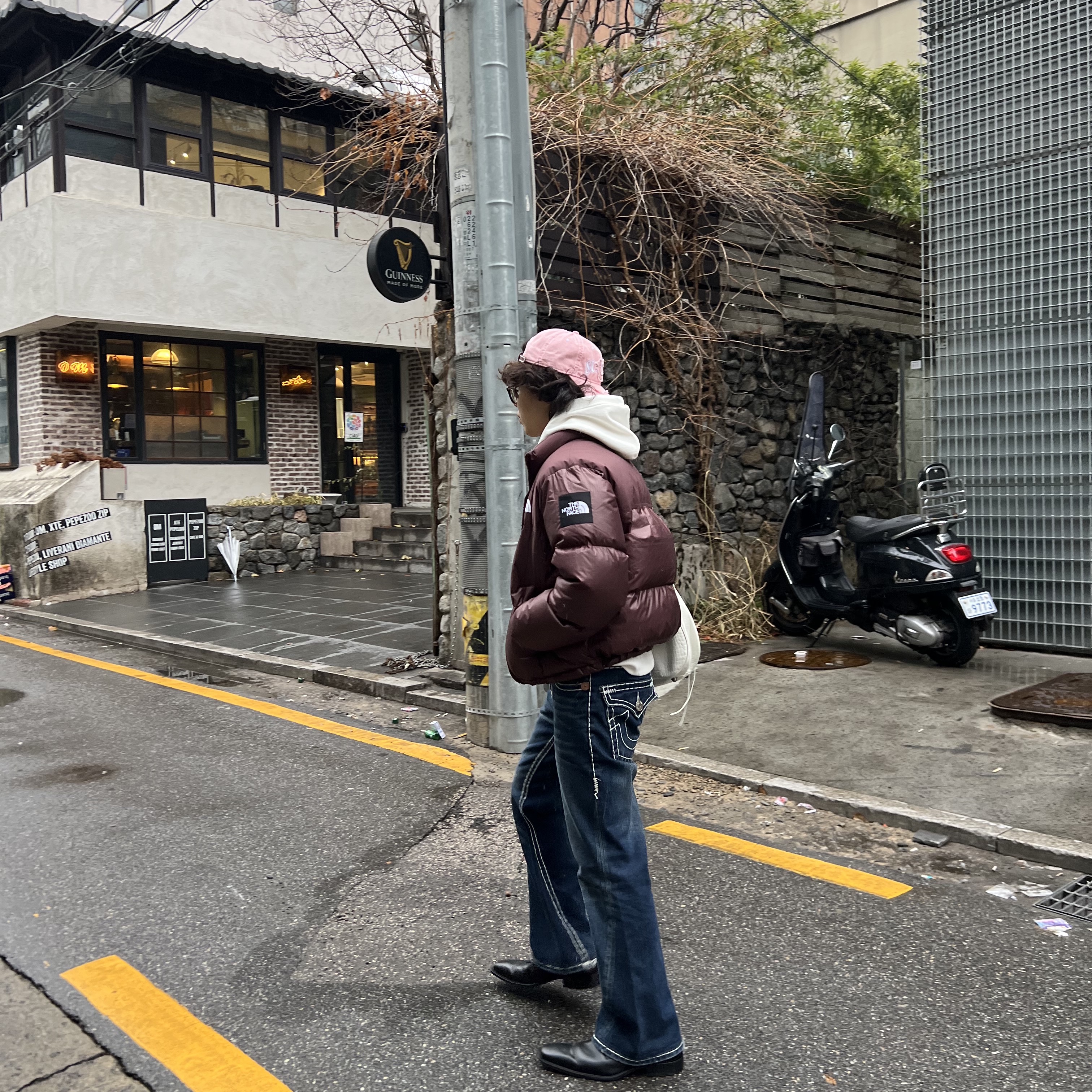 Supreme x True Religion 6-Panel Pink - 21FW, (W) The North Face White Label Novelty Nuptse Down Jacket Cocoa Brown 착용 스타일 - 3