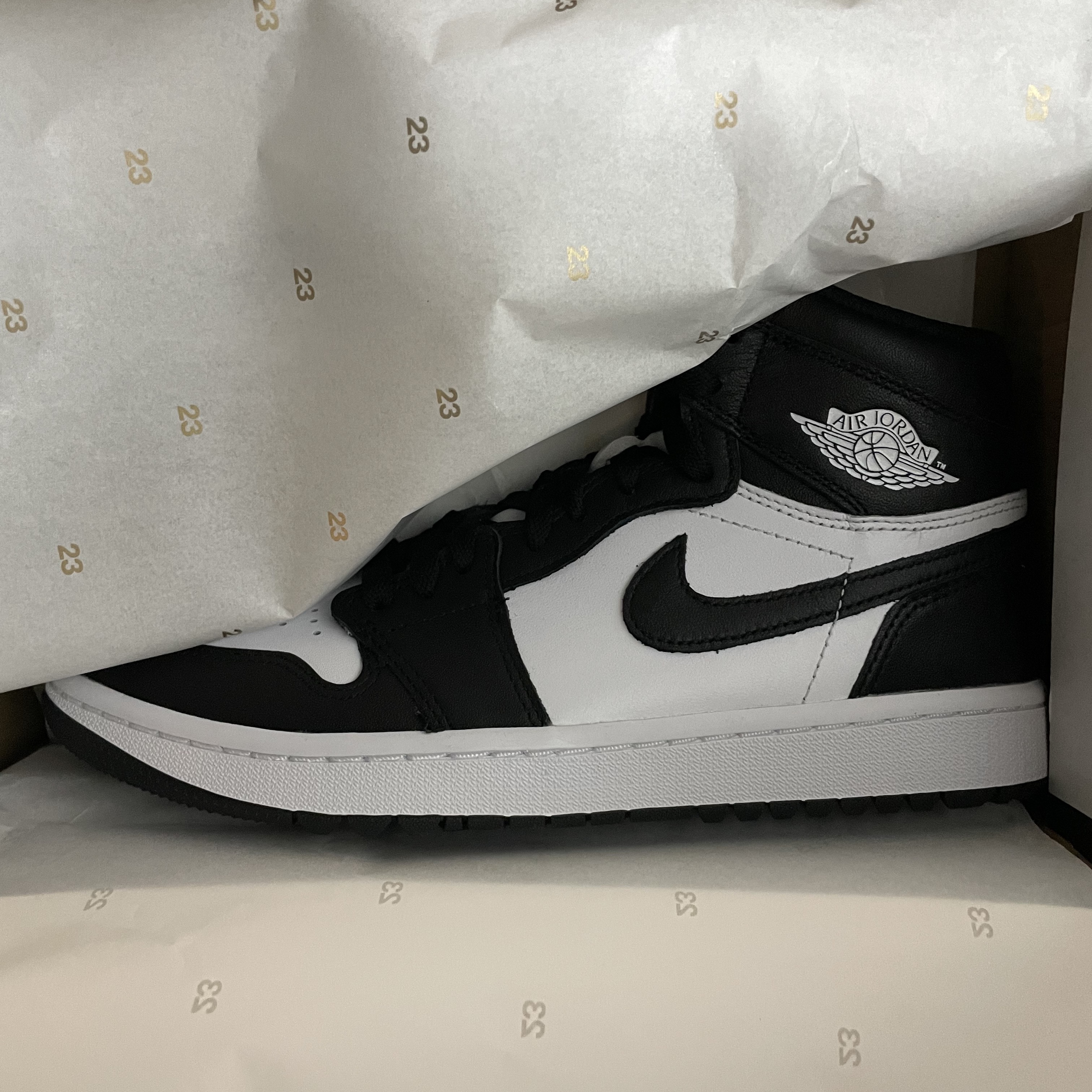Jordan 1 High Golf White Black 착용 스타일 - 1