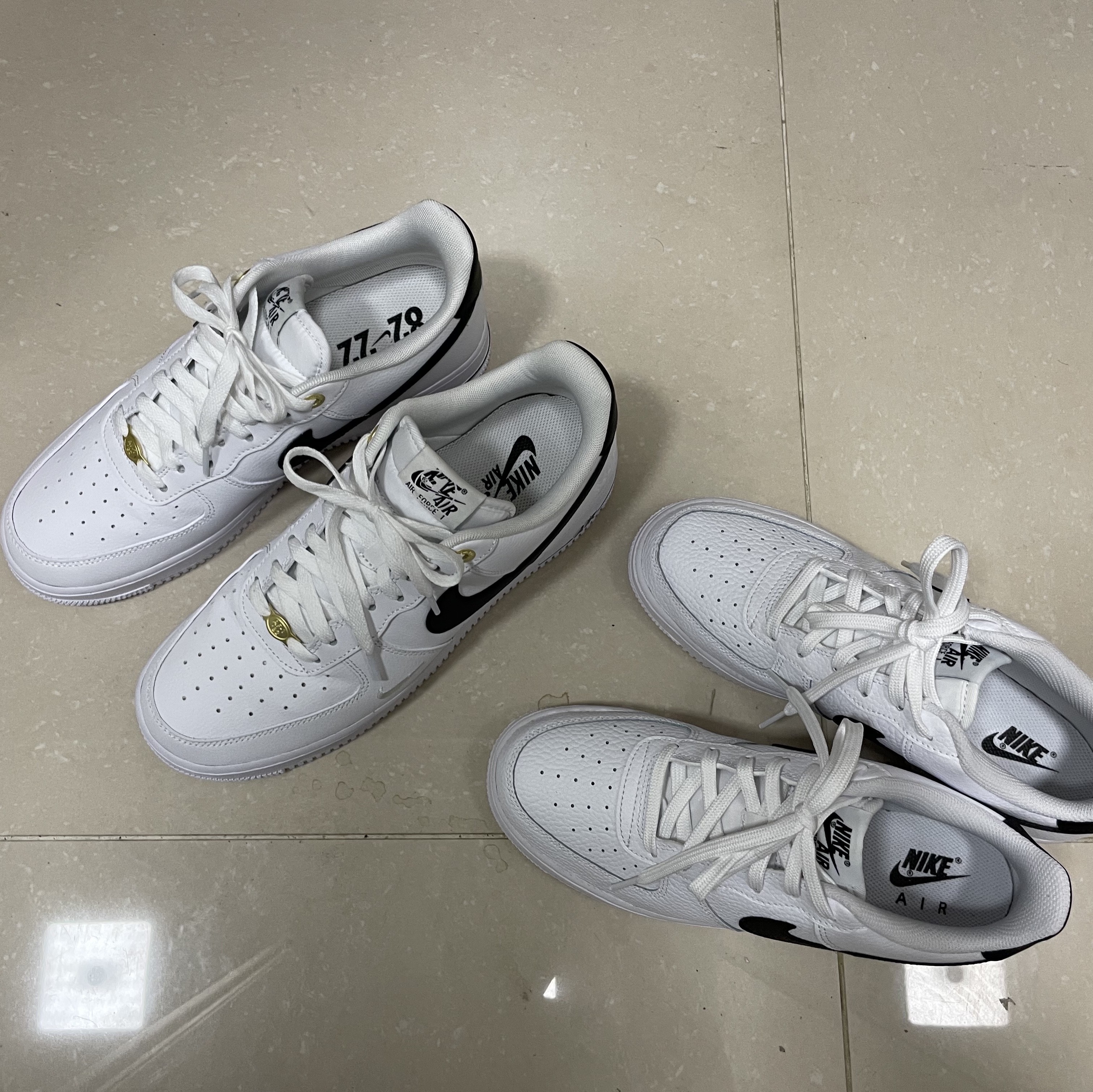 Nike Air Force 1 '07 LV8 40th Anniversary Join Forces White Black, (GS) Nike Air Force 1 White Black 착용 스타일 - 5