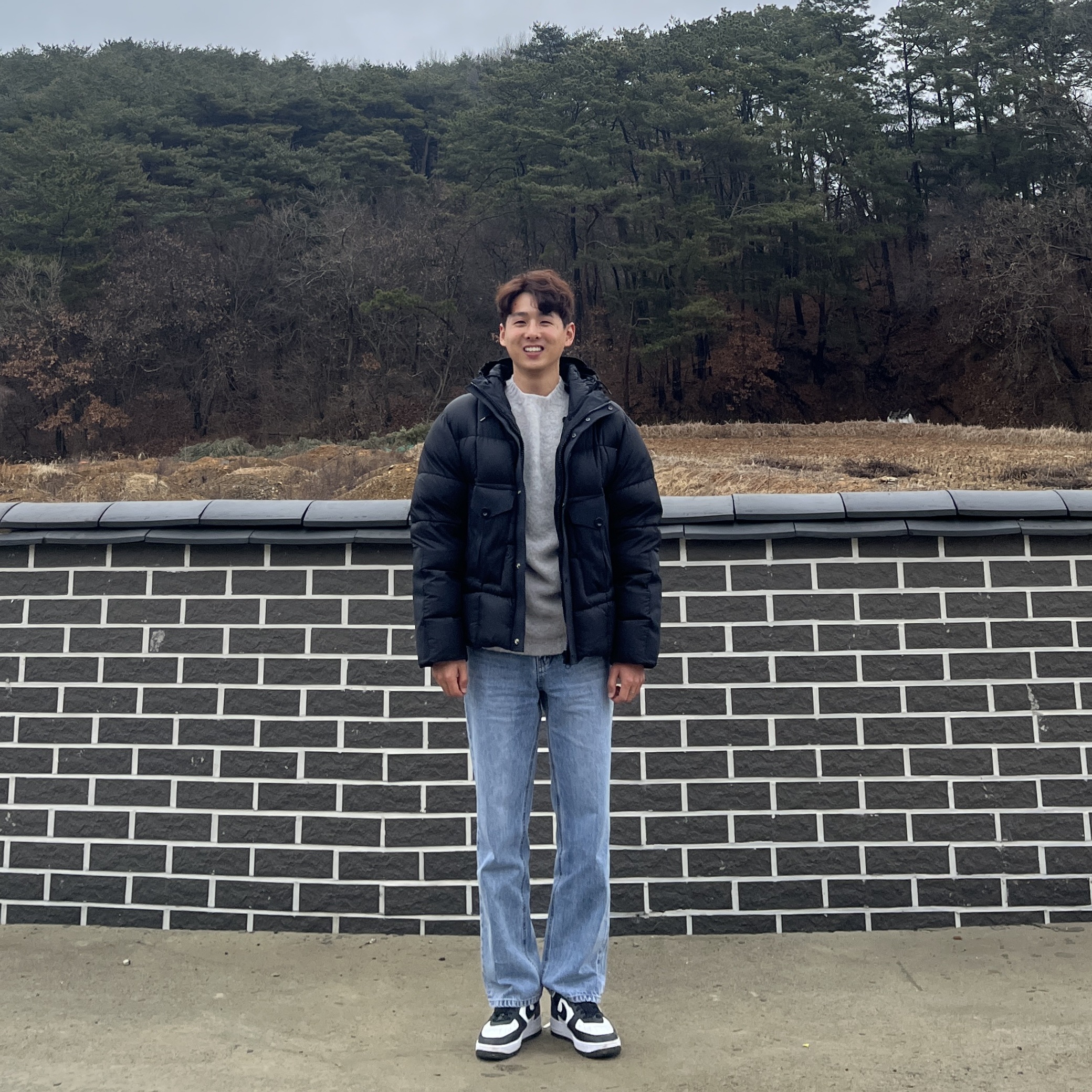 Ten C Tempest Combo Down Jacket Black 착용 스타일