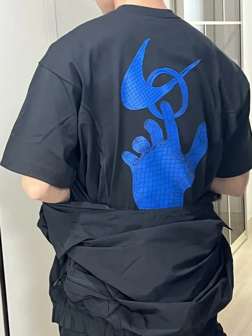 Nike x Off-White NRG Track Suit Black - Asia, Nike x Off-White NRG T-Shirt Black - Asia 착용 스타일 - 2