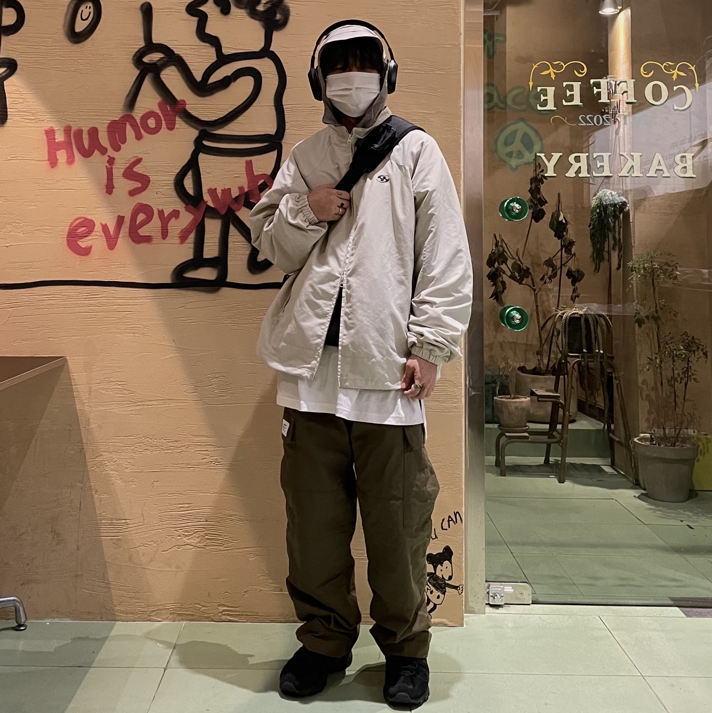 Sansan Gear Docking Jacket Ivory - 22FW 착용 스타일 - 2