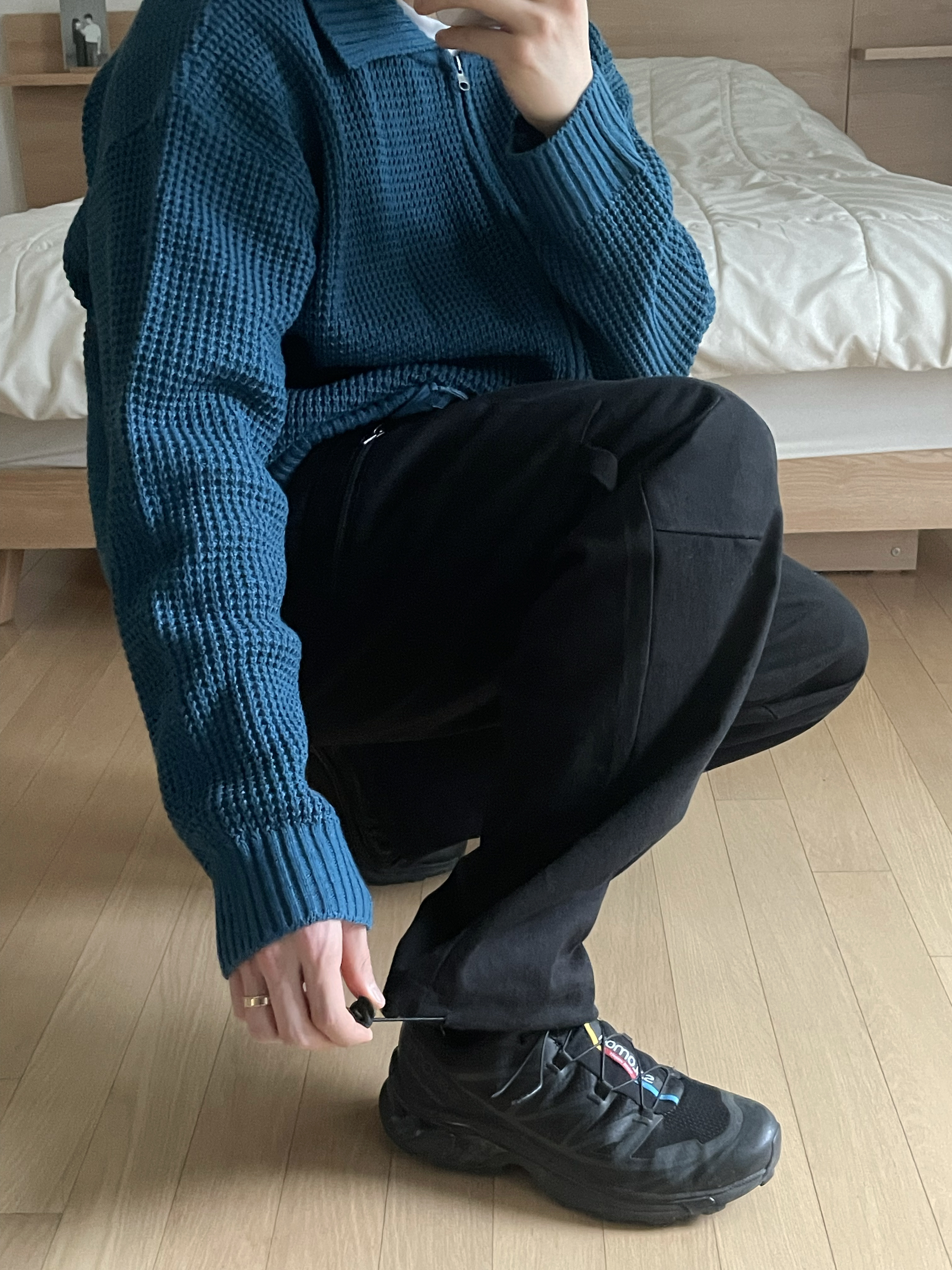 Salomon XT-6 ADV Black 착용 스타일 - 1