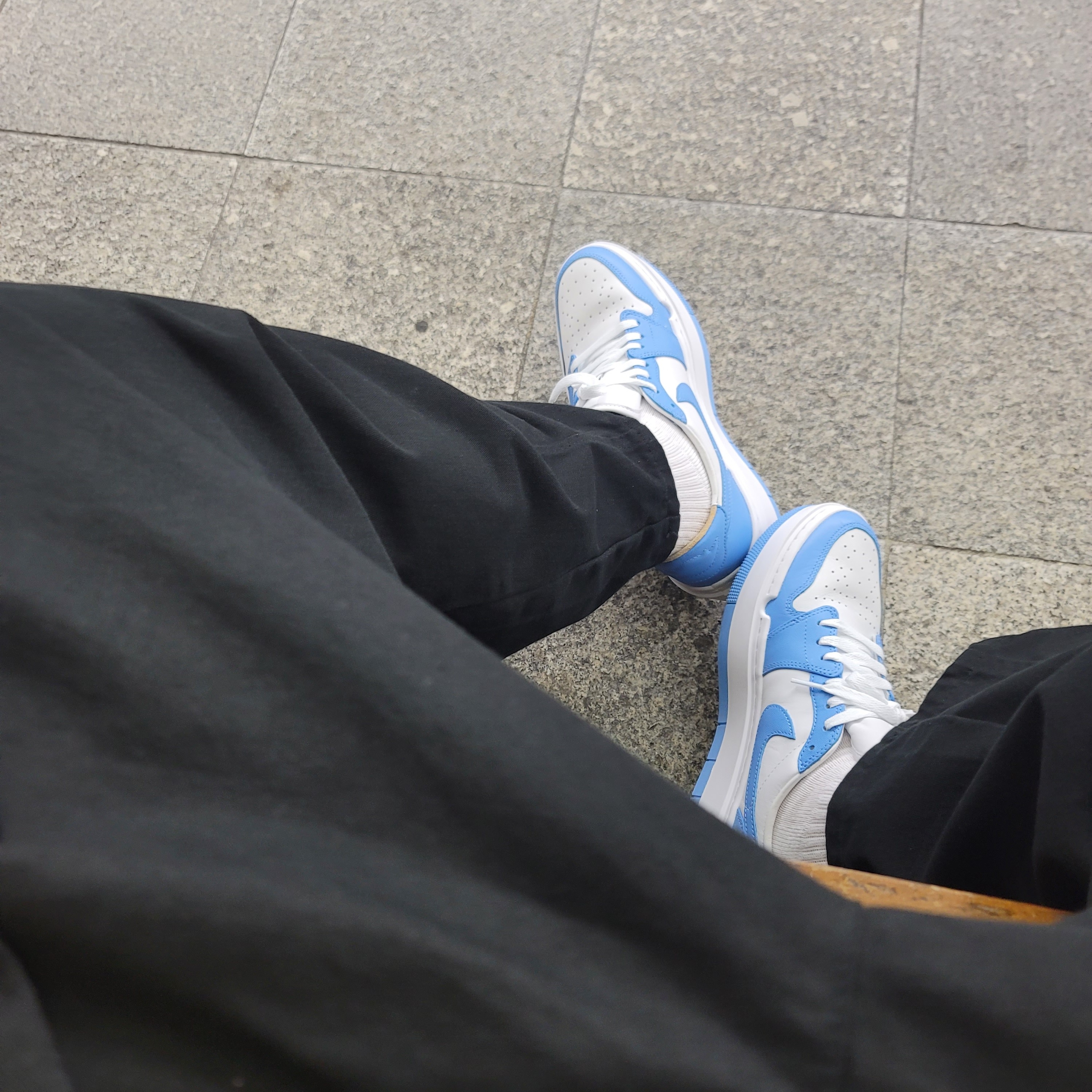 (W) Jordan 1 Elevate Low SE University Blue 착용 스타일