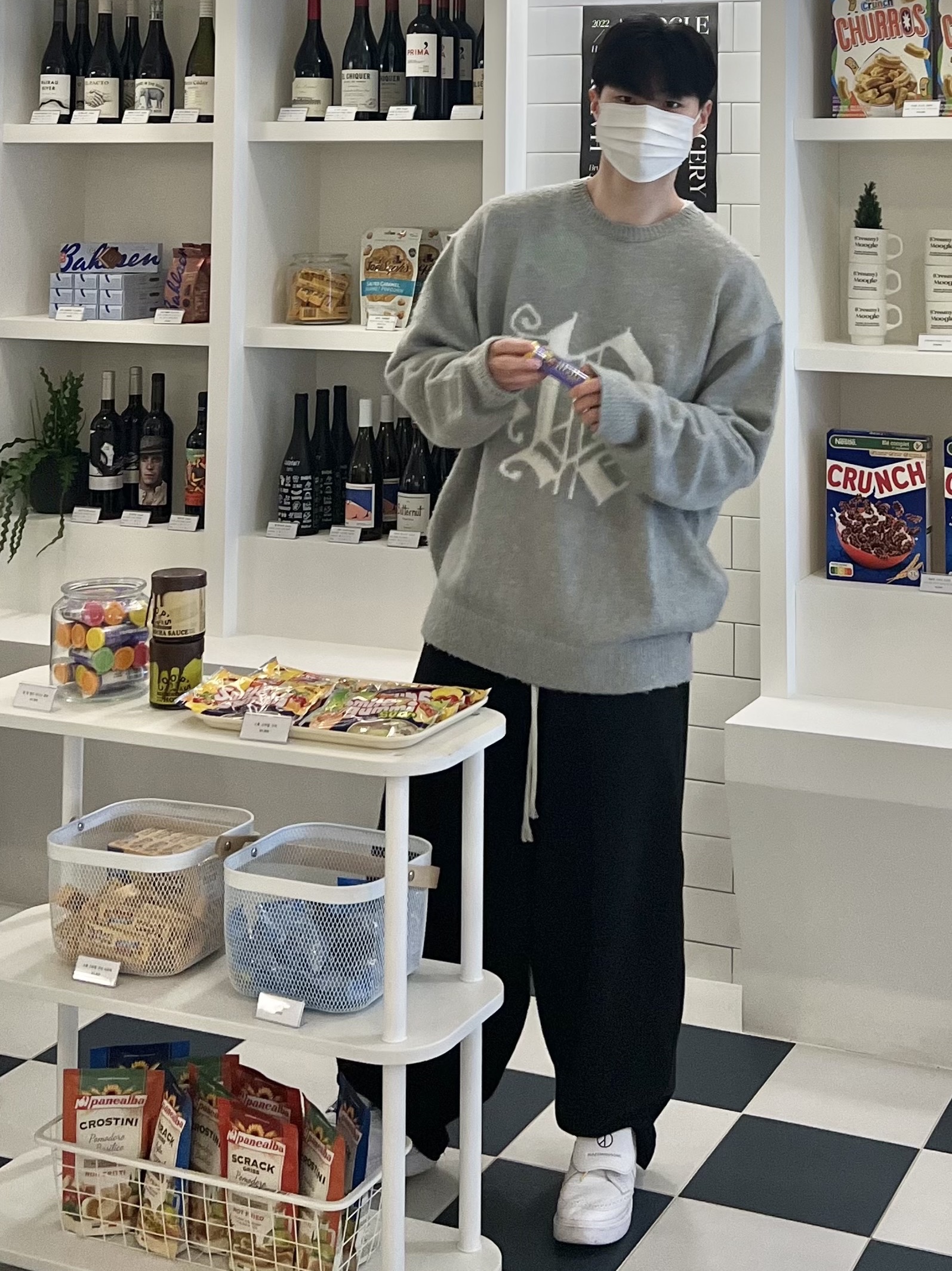 Nike x Peaceminusone Kwondo1 White 착용 스타일