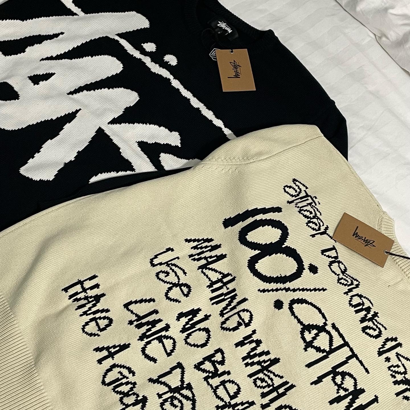 Stussy Stock Sweater Black, Nike x Peaceminusone Air Force 1 Low Para-Noise 2.0 착용 스타일 - 4