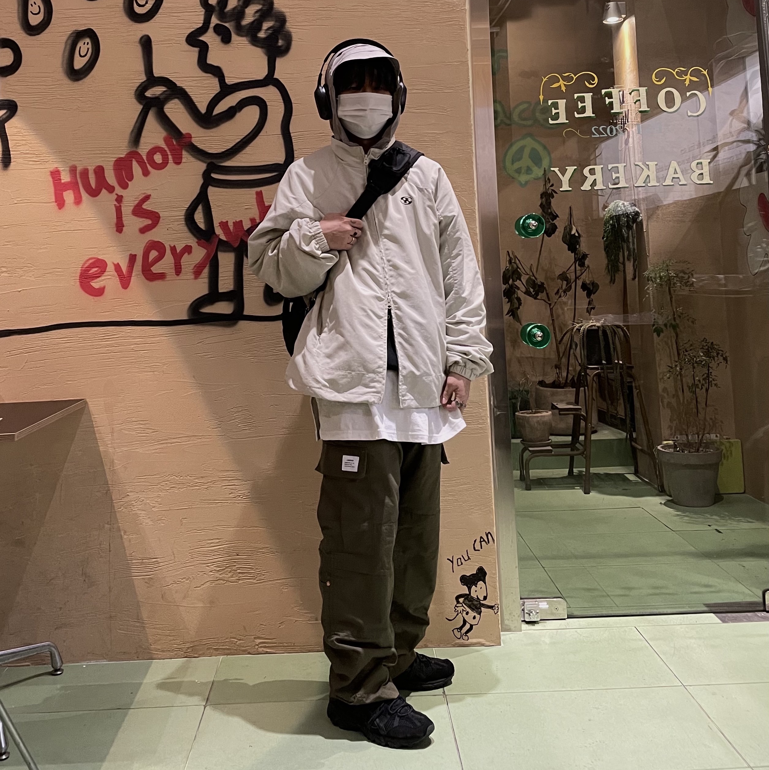 Sansan Gear Docking Jacket Ivory - 22FW 착용 스타일 - 3