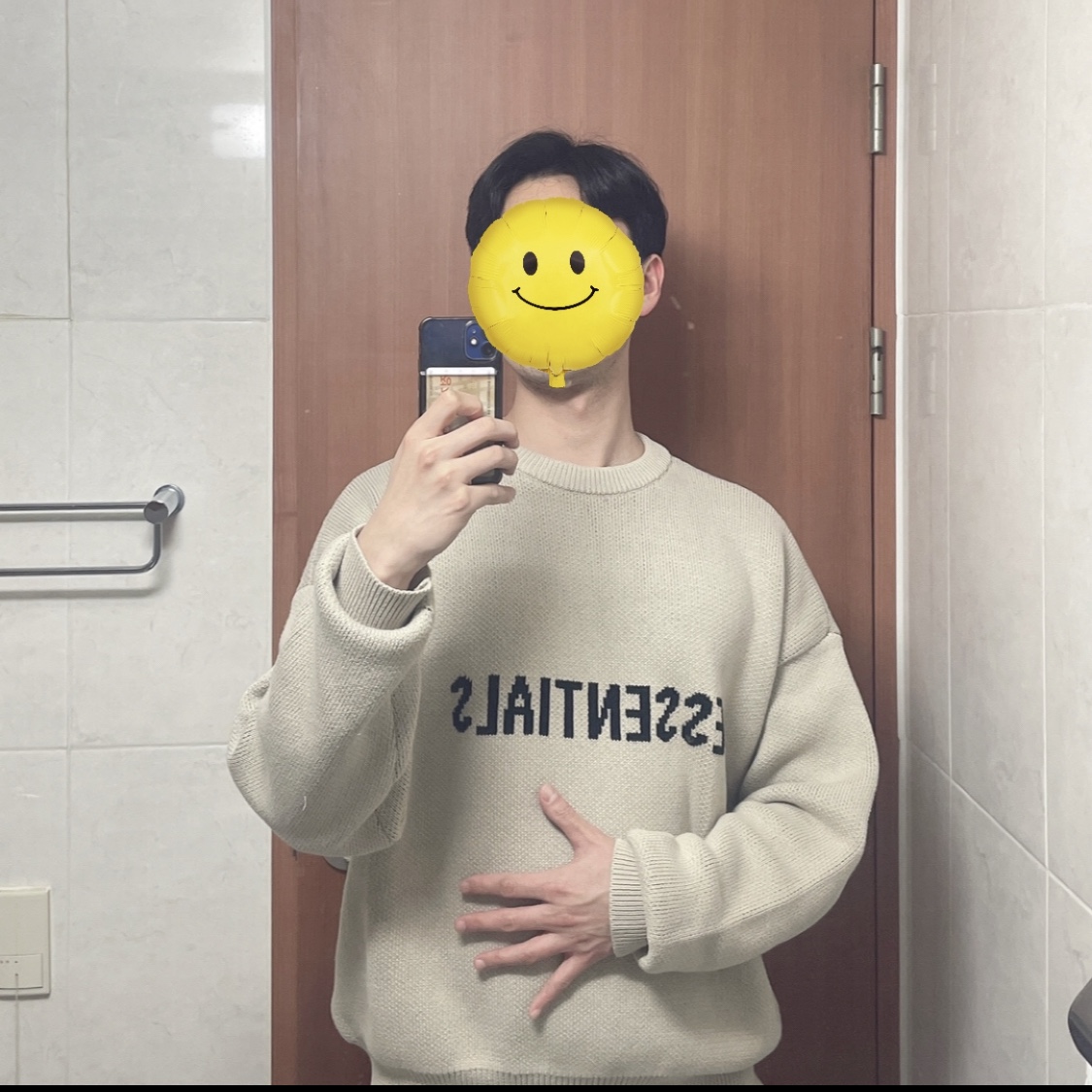 Essentials Knit Pullover Sweater Linen - Ssense Exclusive 착용 스타일